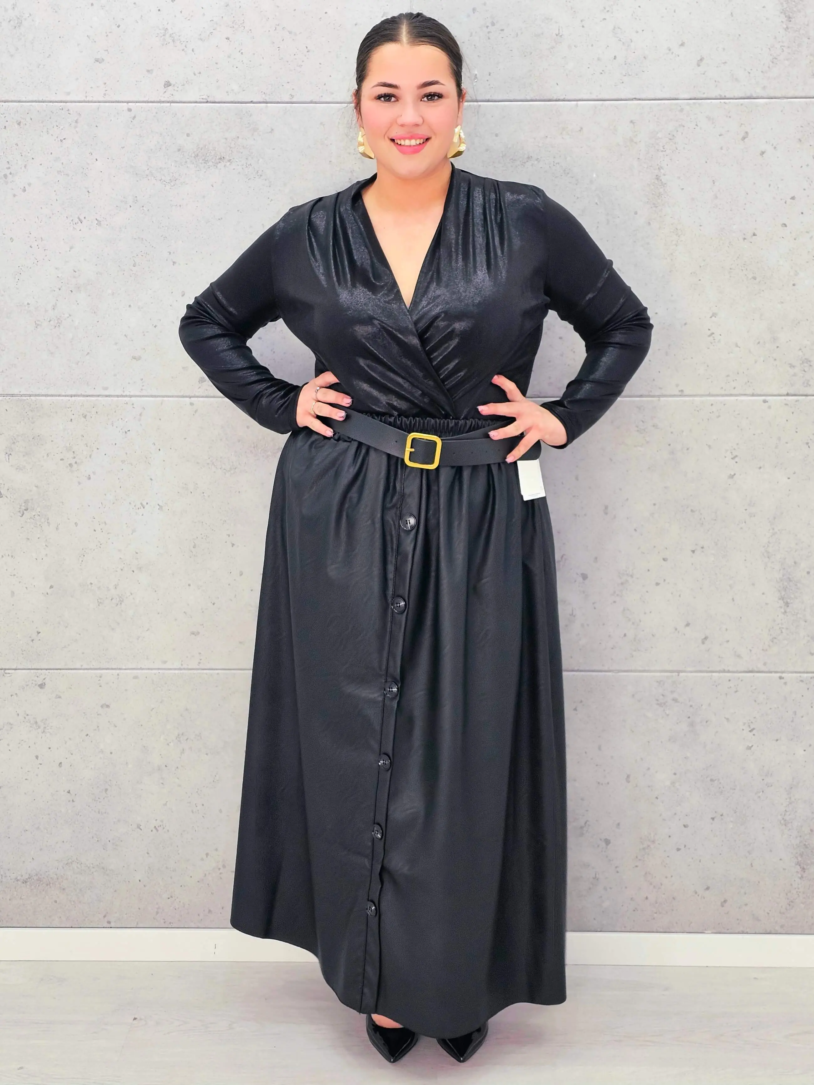 Spódnica Plus Size z Ekoskóry StylowaXL – Styl, Komfort i Kobiecy Detal dla Kobiet XXL - Image 4