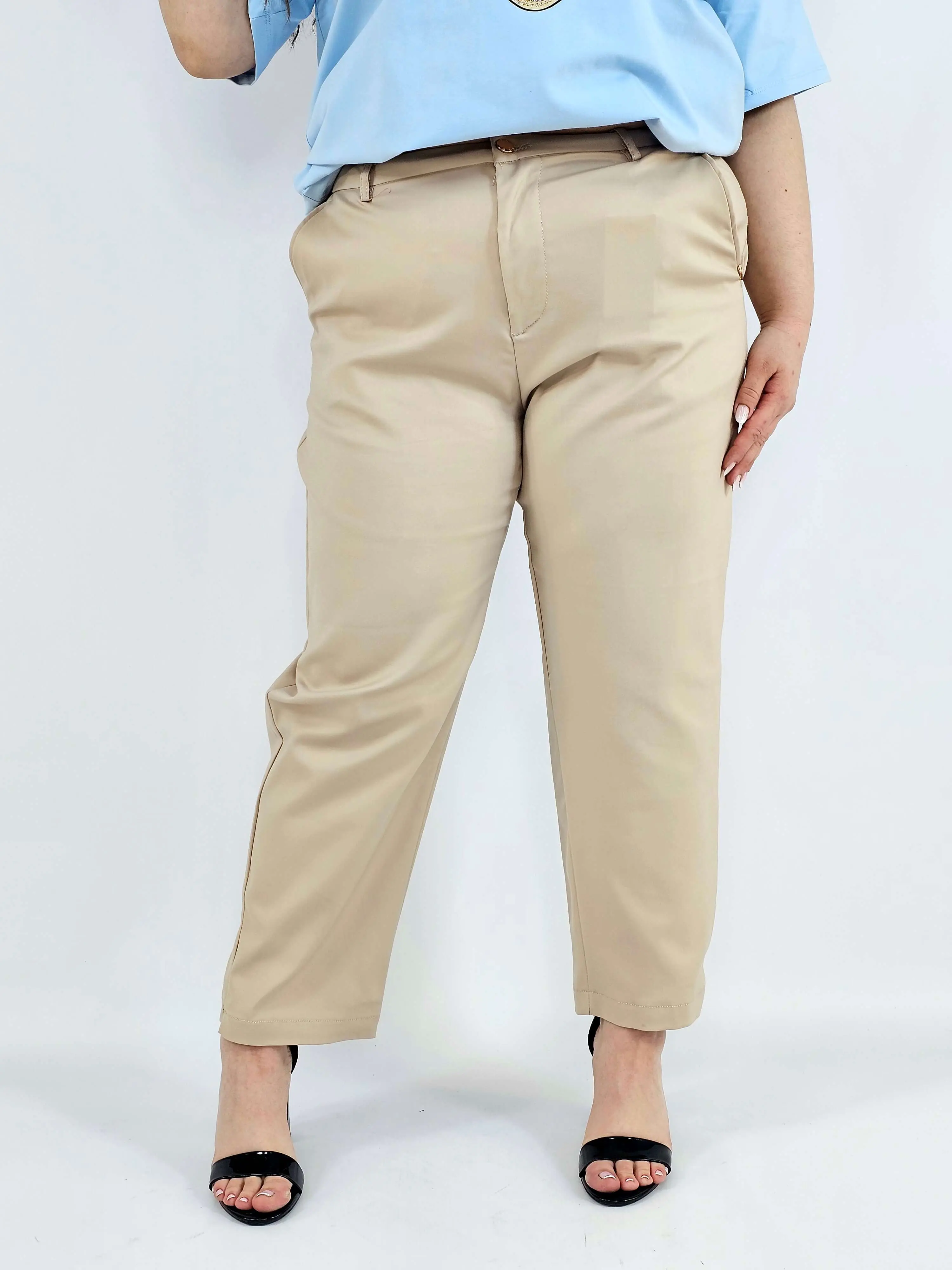 Spodnie Cygaretki Plus Size z Paskiem StylowaXL – Elegancja i Komfort dla Kobiet XXL - Image 3
