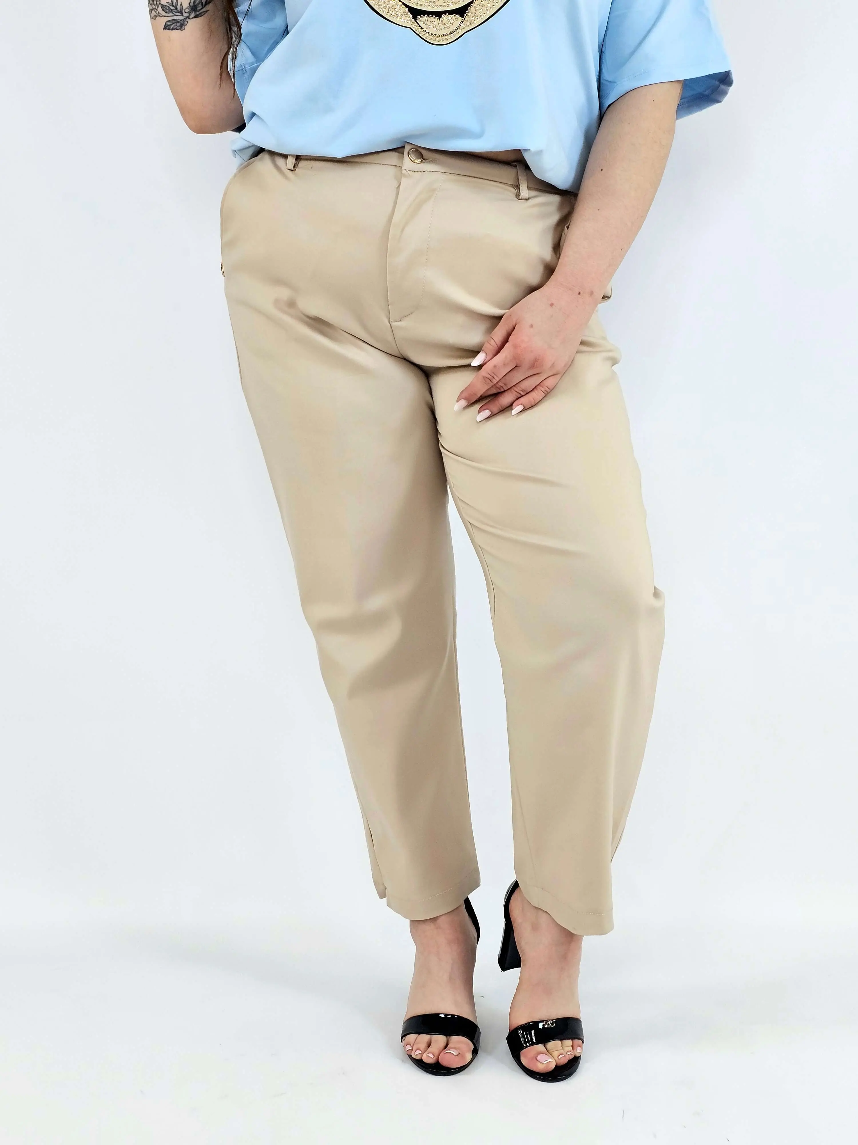 Spodnie Cygaretki Plus Size z Paskiem StylowaXL – Elegancja i Komfort dla Kobiet XXL - Image 8