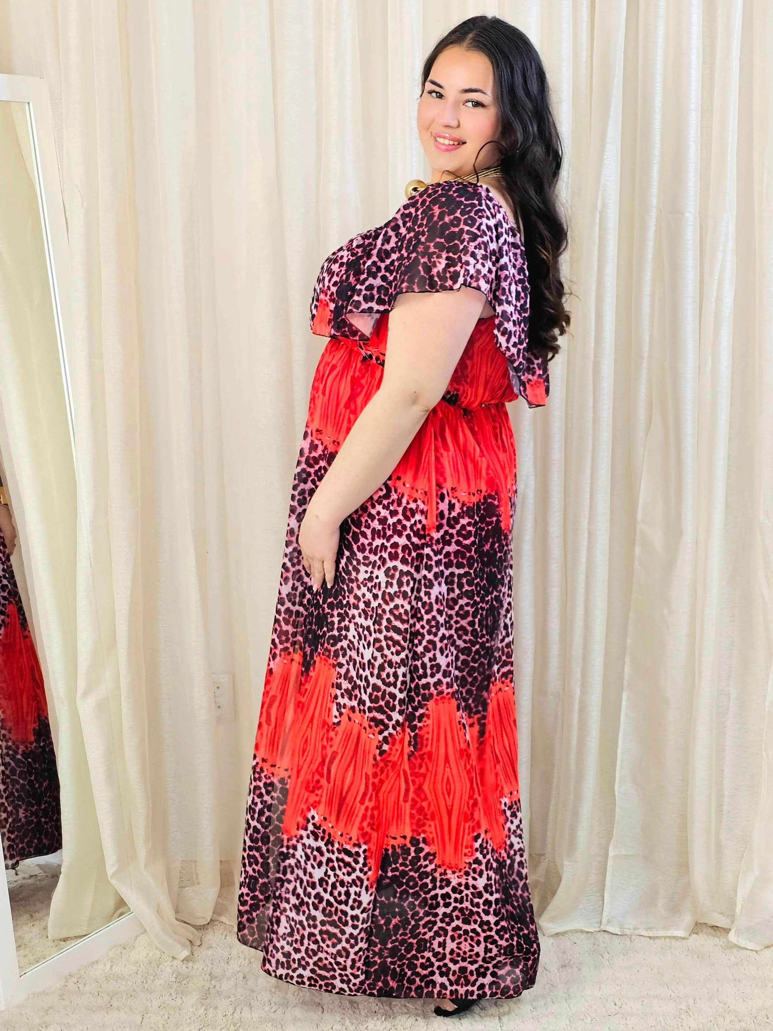 Sukienka maxi w stylu boho z wzorem zwierzęcym - w kilku kolorach - Image 17