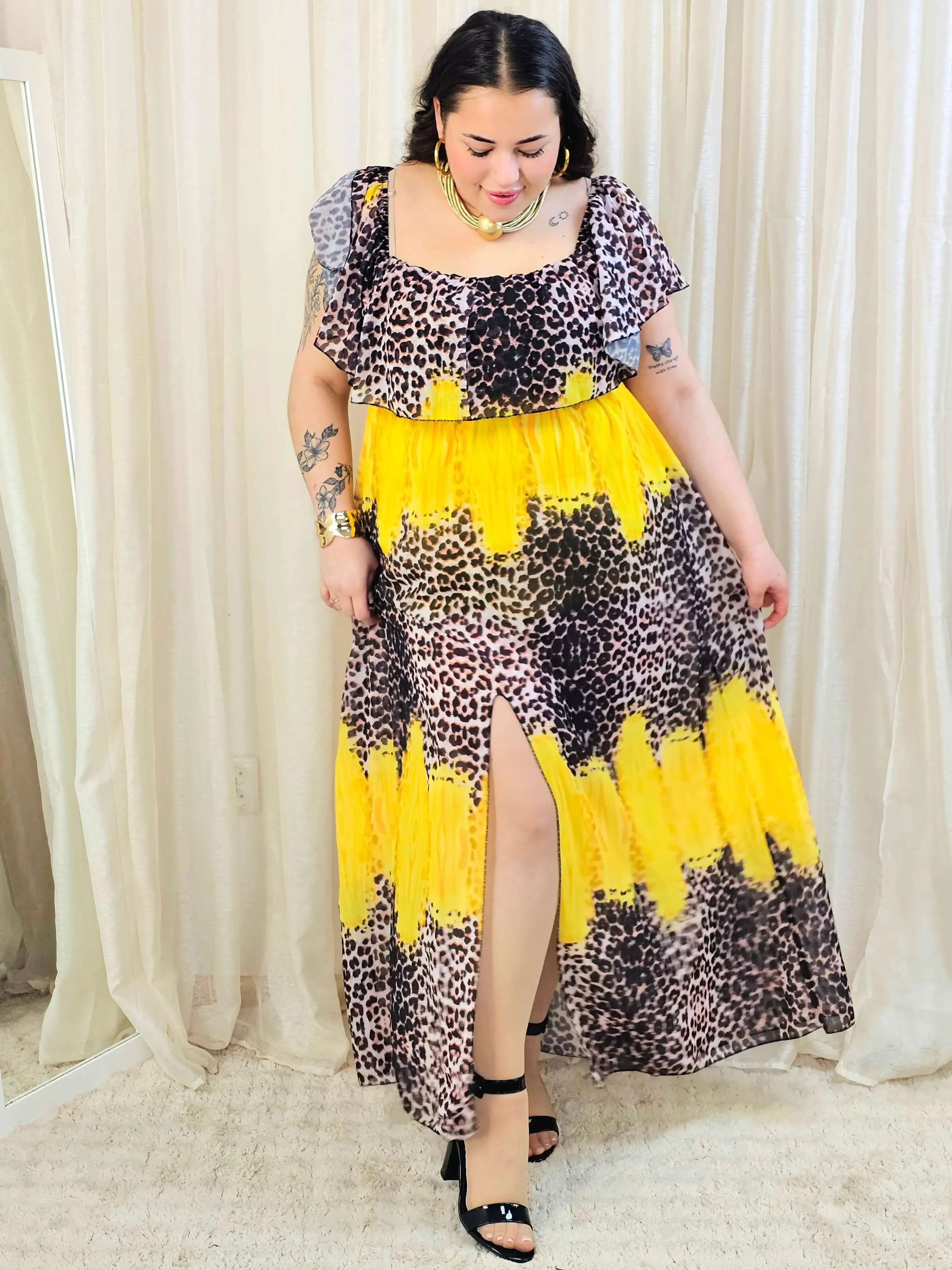 Sukienka maxi w stylu boho z wzorem zwierzęcym - w kilku kolorach - Image 20