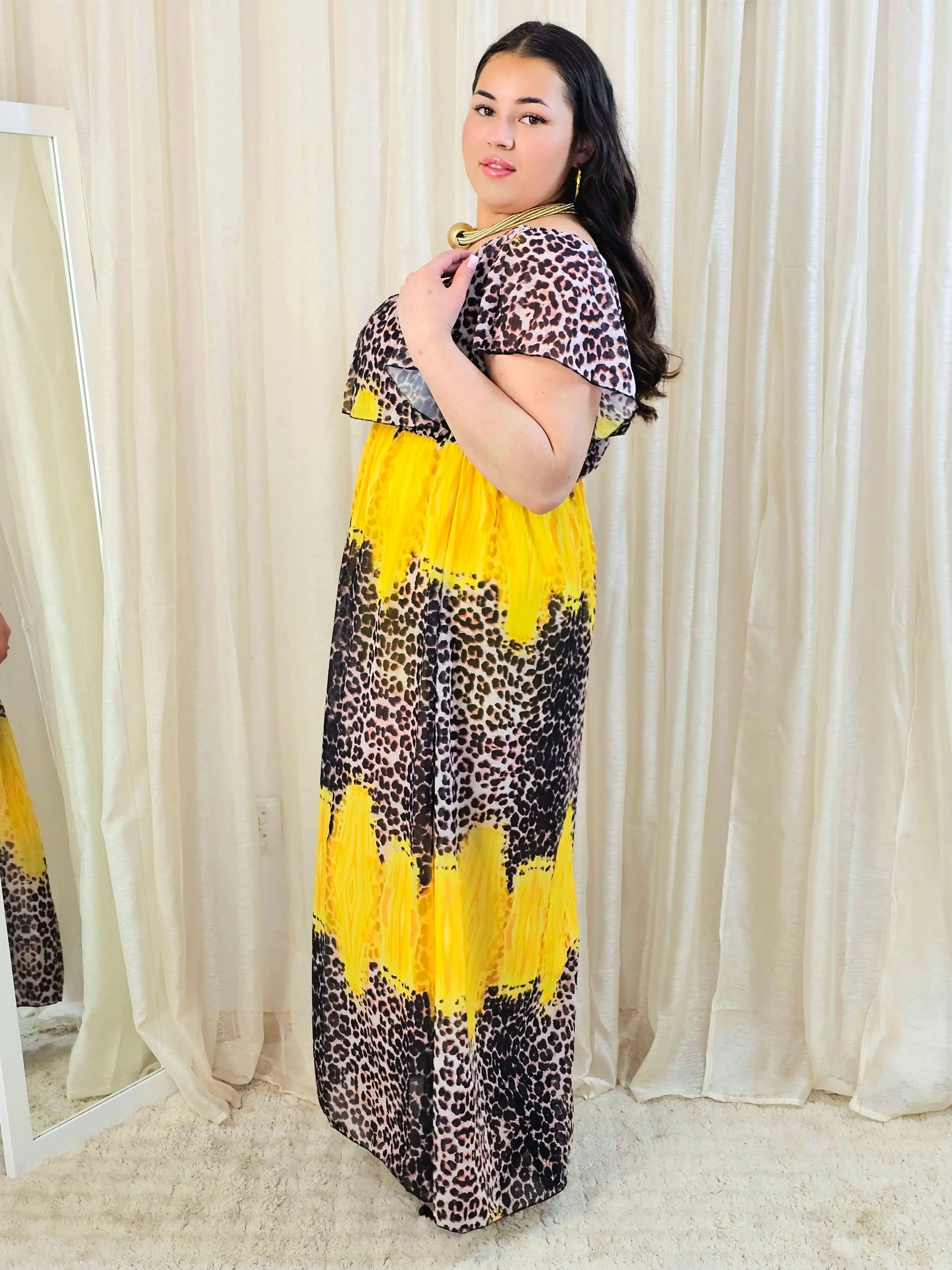 Sukienka maxi w stylu boho z wzorem zwierzęcym - w kilku kolorach - Image 21