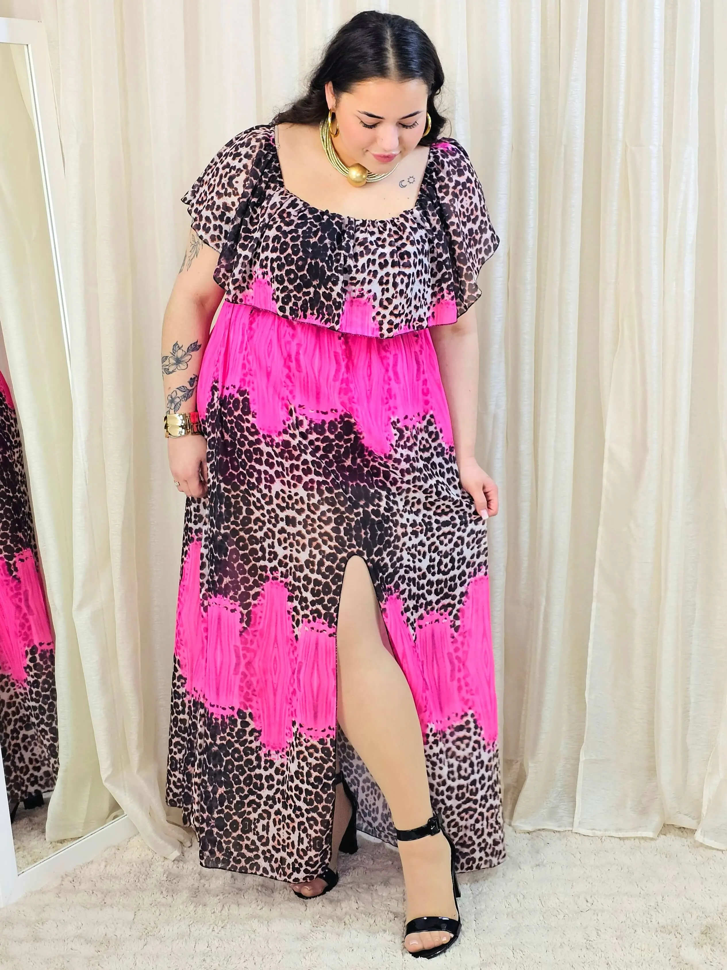Sukienka maxi w stylu boho z wzorem zwierzęcym - w kilku kolorach - Image 27
