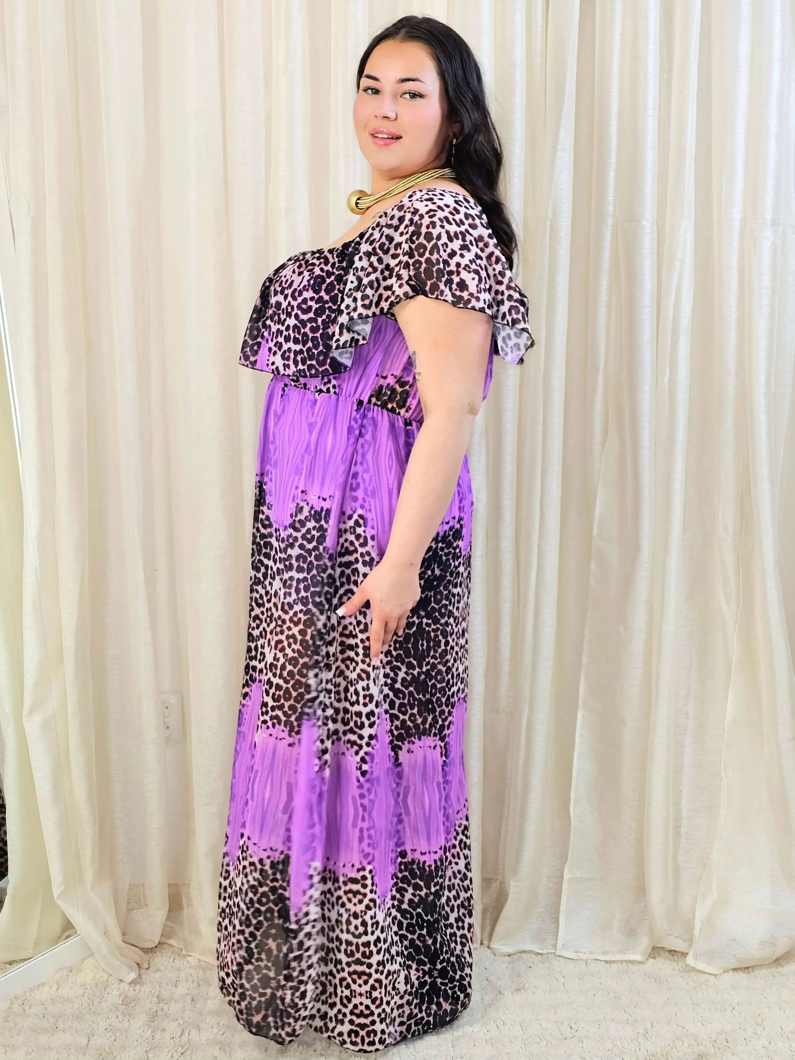 Sukienka maxi w stylu boho z wzorem zwierzęcym - w kilku kolorach - Image 37