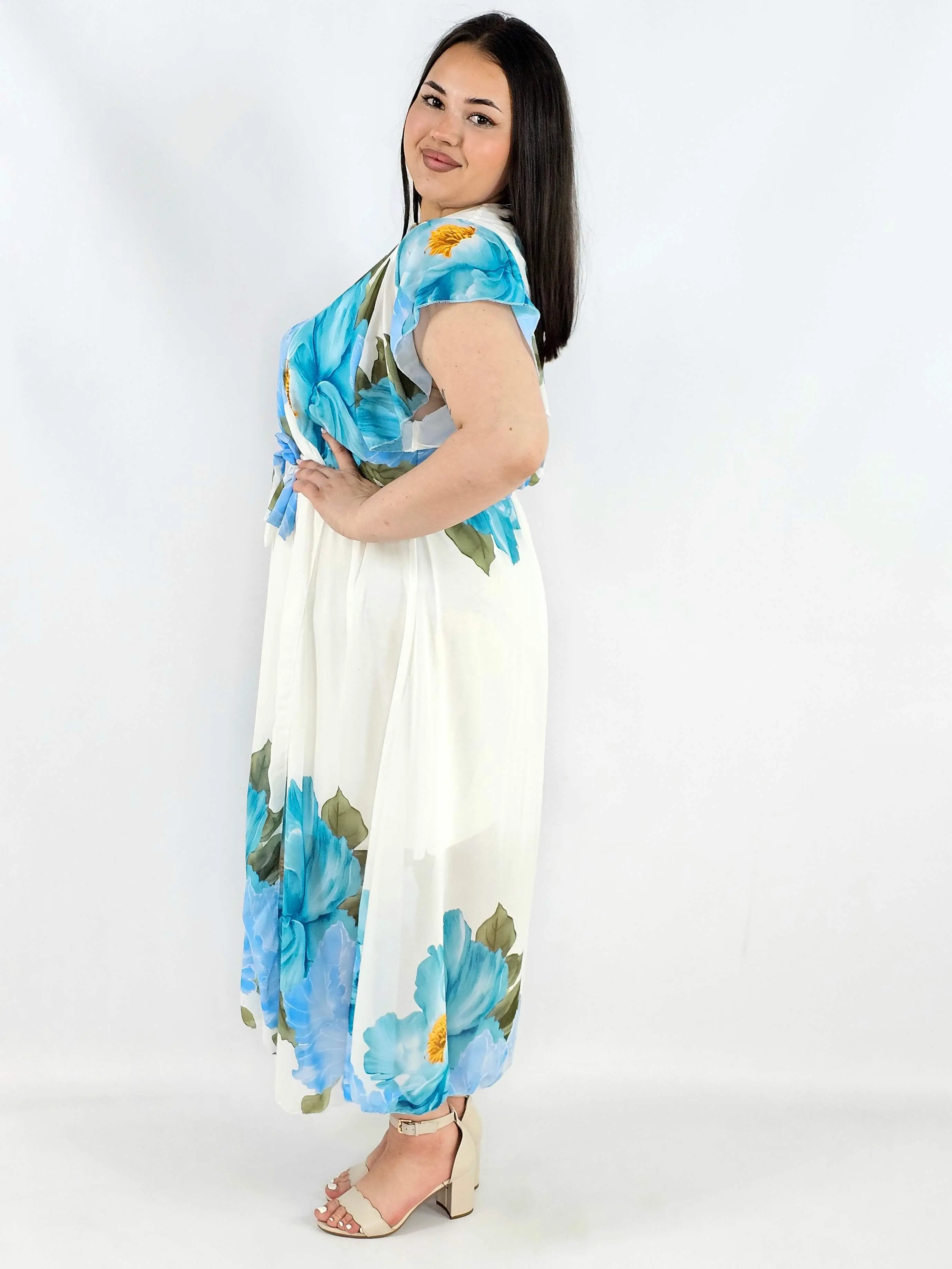Sukienka plus size kopertowa XXL – elegancka i zwiewna propozycja na komunię i wesele - Image 5