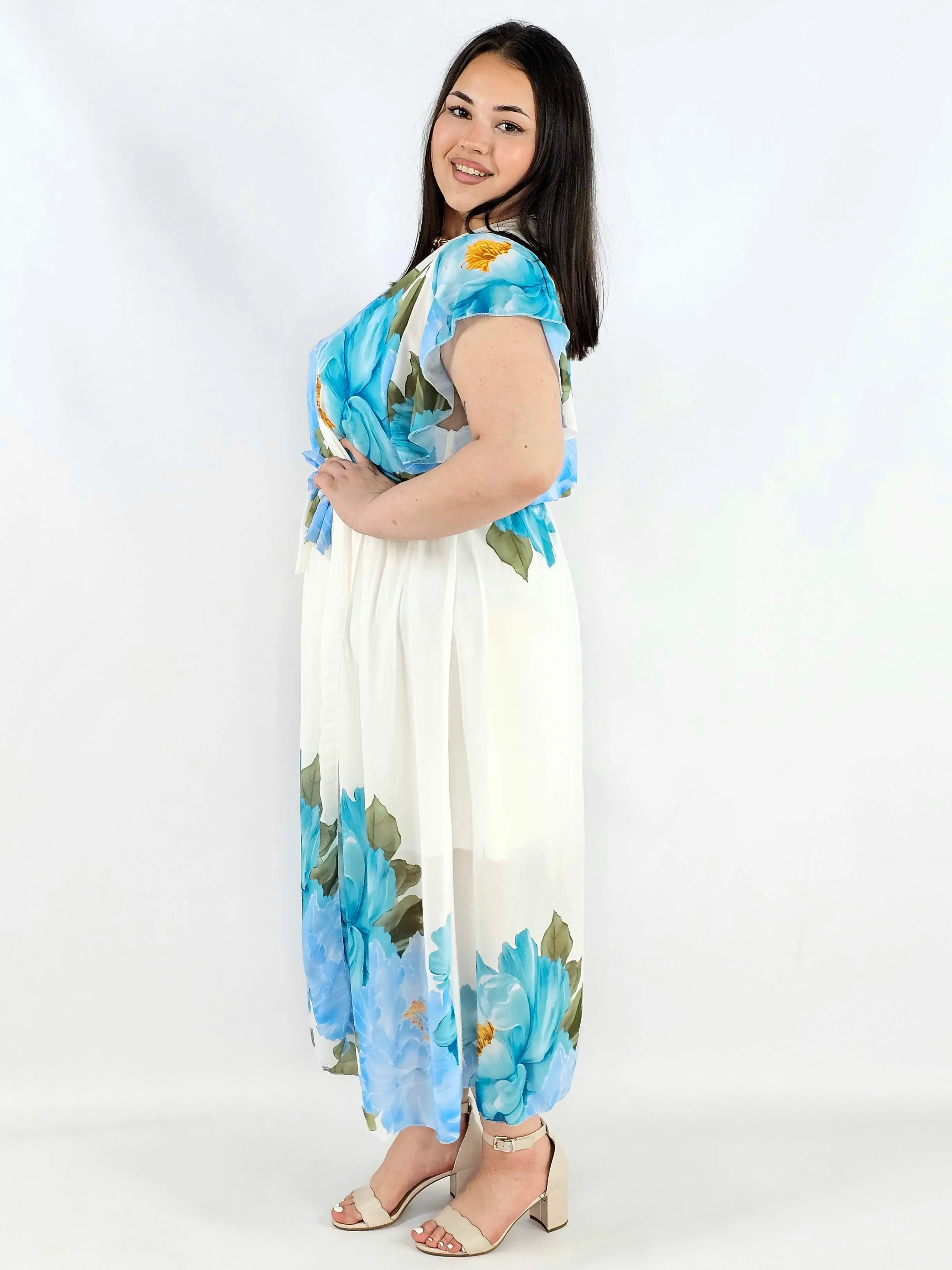 Sukienka plus size kopertowa XXL – elegancka i zwiewna propozycja na komunię i wesele - Image 7