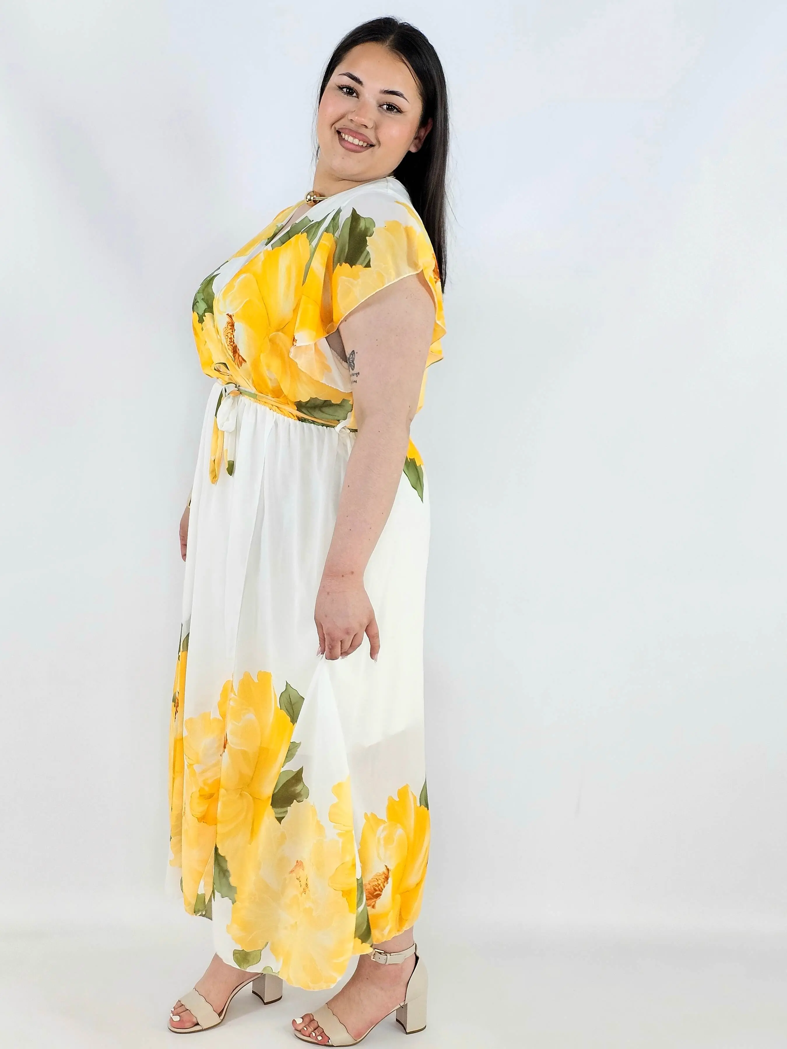 Sukienka plus size kopertowa XXL – elegancka i zwiewna propozycja na komunię i wesele - Image 4
