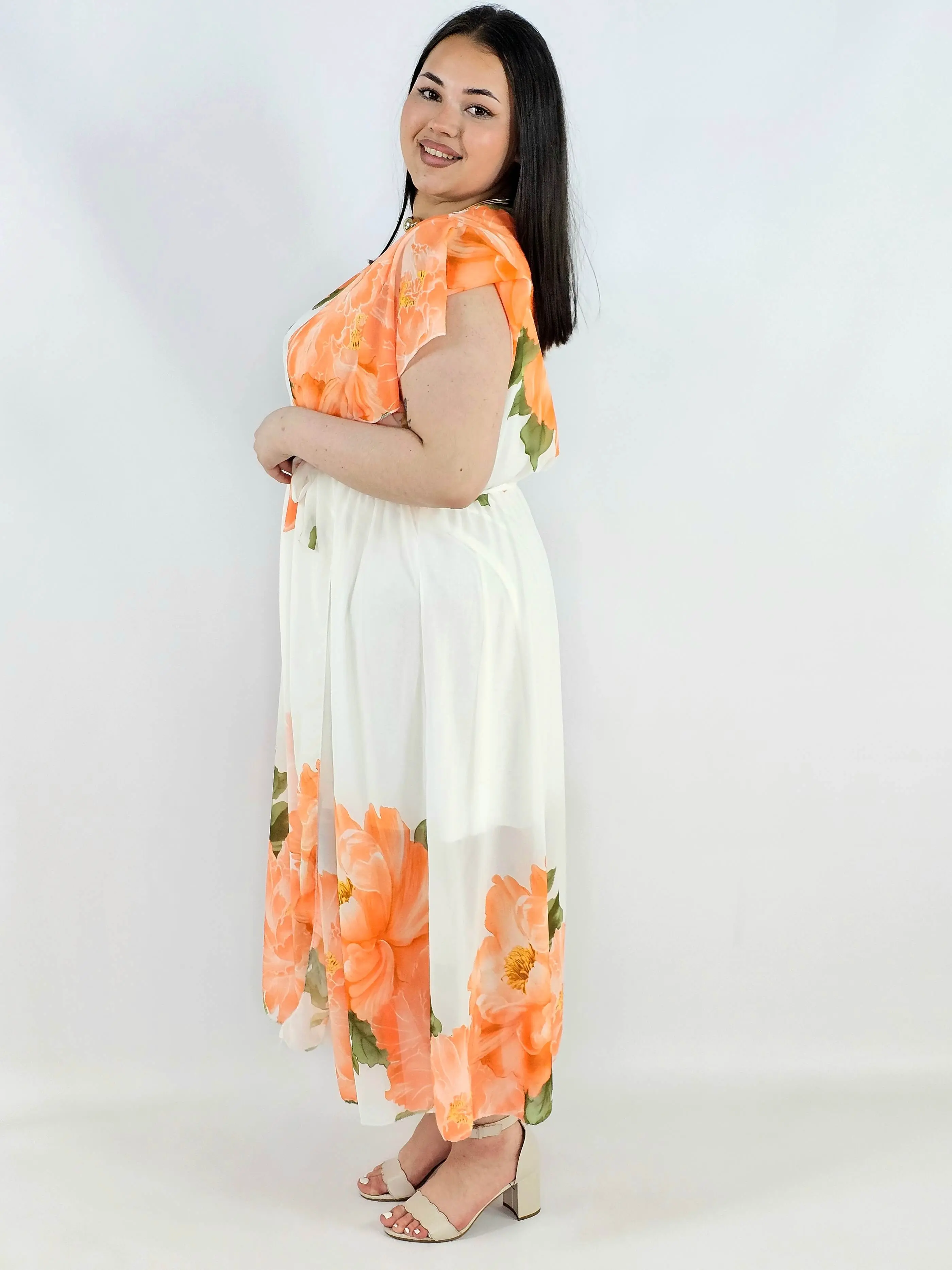 Sukienka plus size kopertowa XXL – elegancka i zwiewna propozycja na komunię i wesele - Image 6