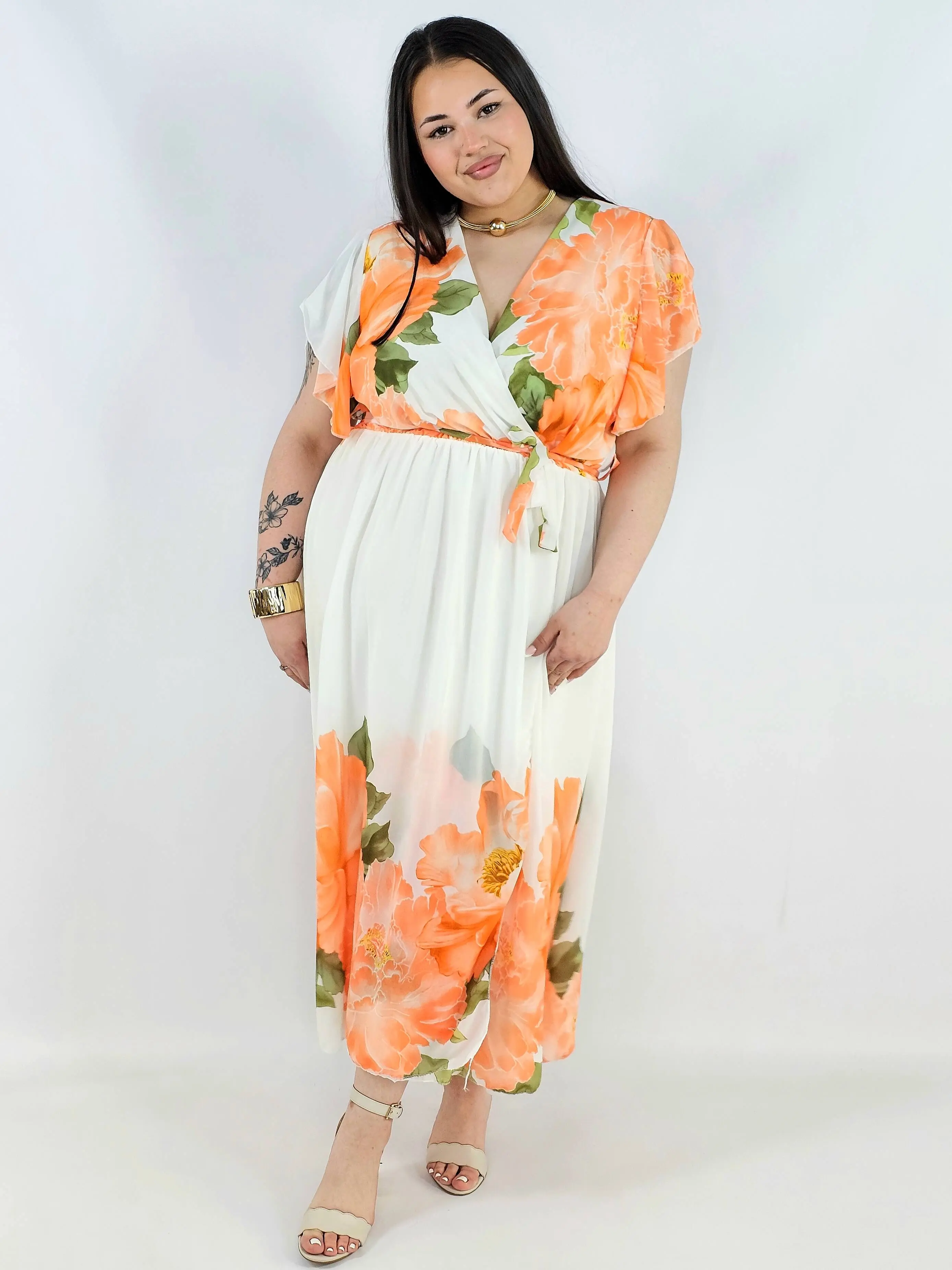 Sukienka plus size kopertowa XXL – elegancka i zwiewna propozycja na komunię i wesele - Image 7