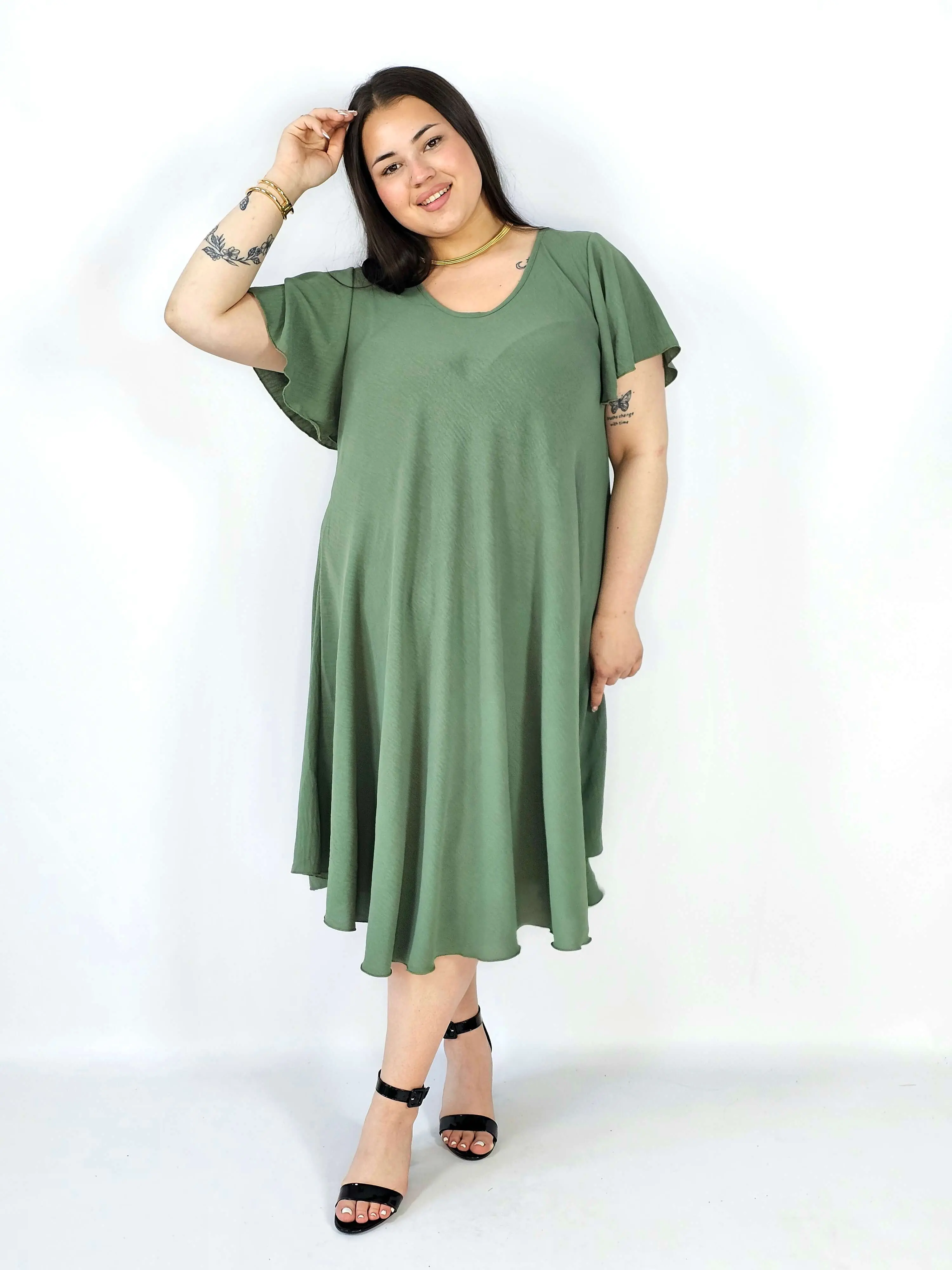 Sukienka plus size kreszowana – lekka, wygodna i stylowa XXL - Image 13