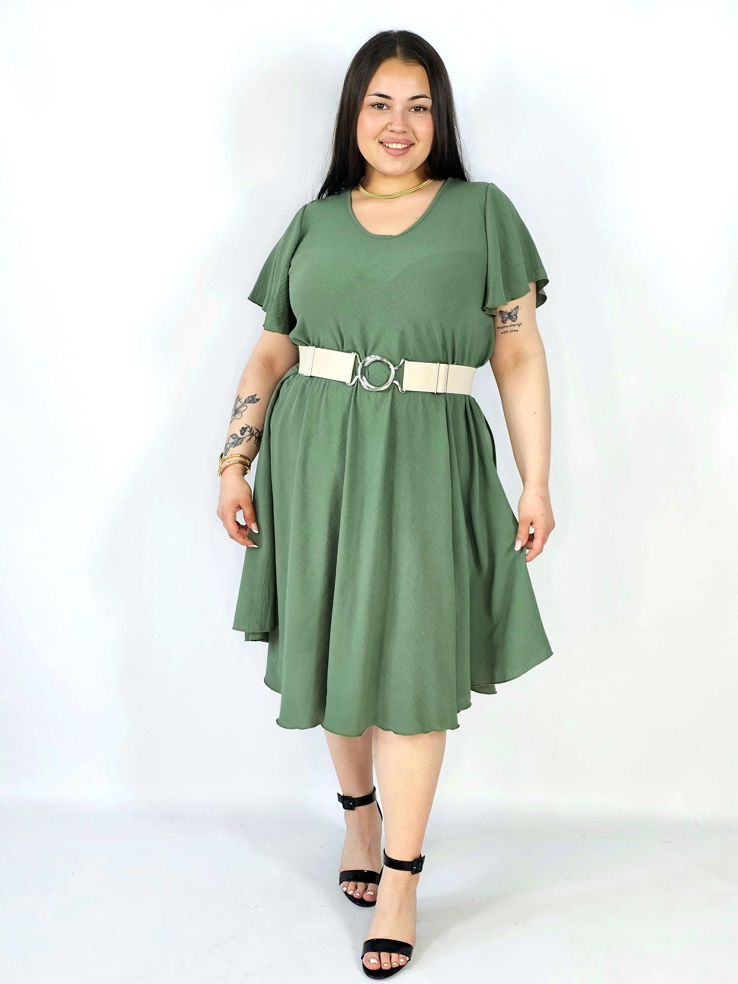 Sukienka plus size kreszowana – lekka, wygodna i stylowa XXL - Image 14