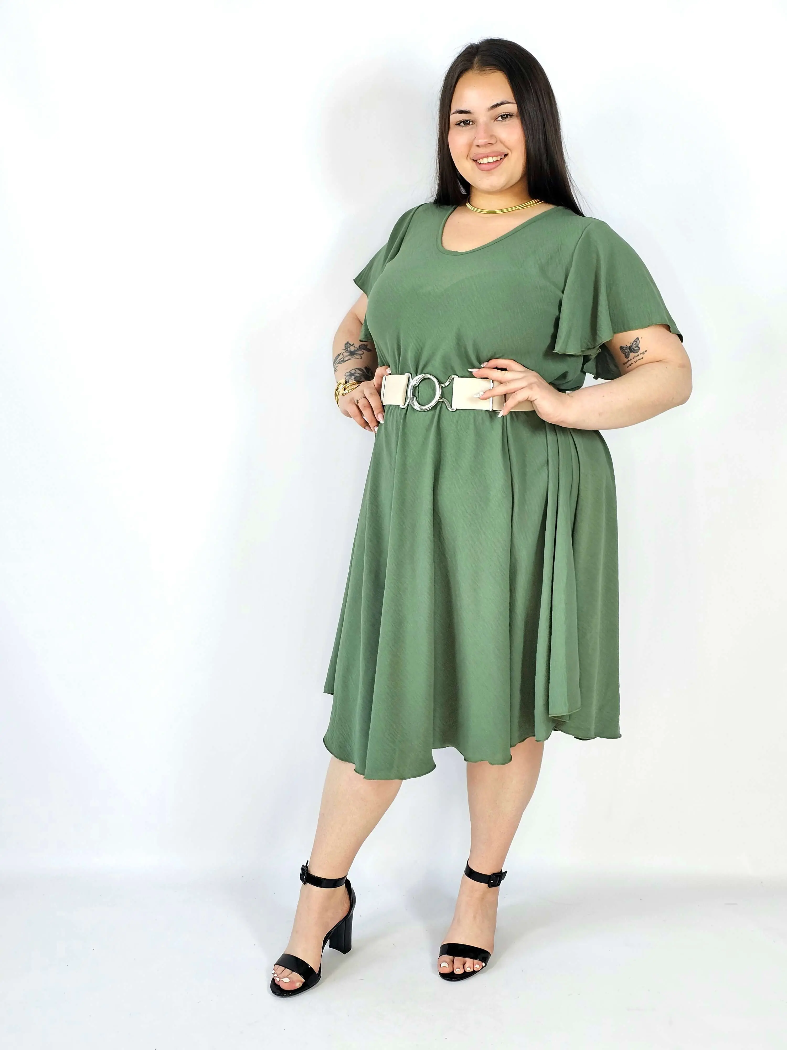 Sukienka plus size kreszowana – lekka, wygodna i stylowa XXL - Image 4