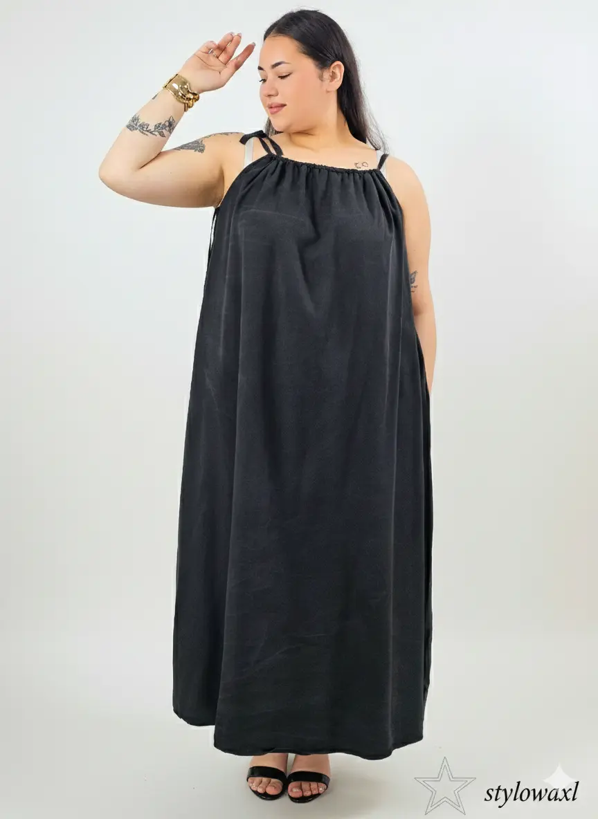 Sukienka plus size maxi na ramiączkach – lekka, zwiewna i wygodna XXL - Image 3