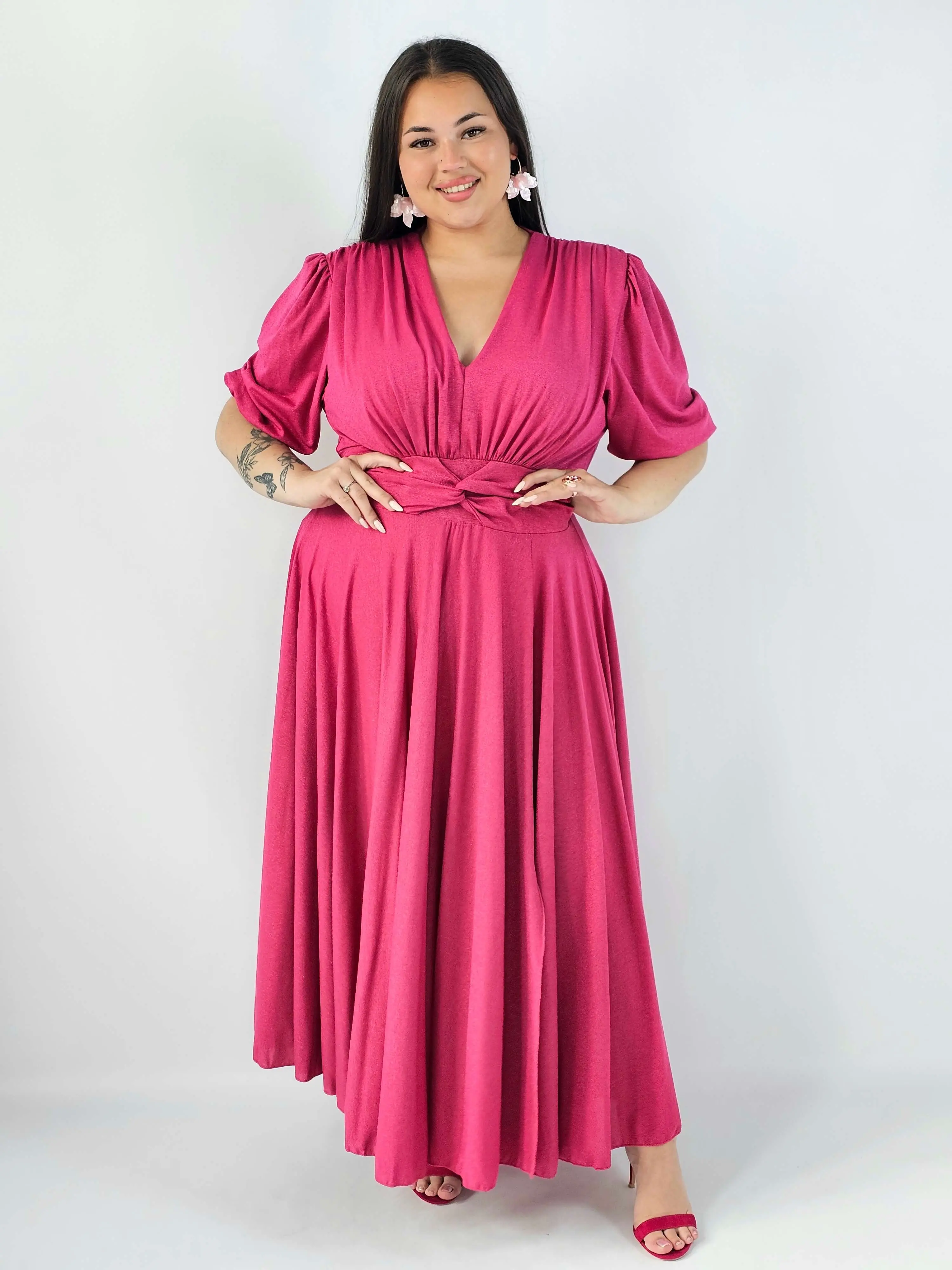 Sukienka plus size maxi z połyskiem XXL – elegancka sukienka wieczorowa - Image 10