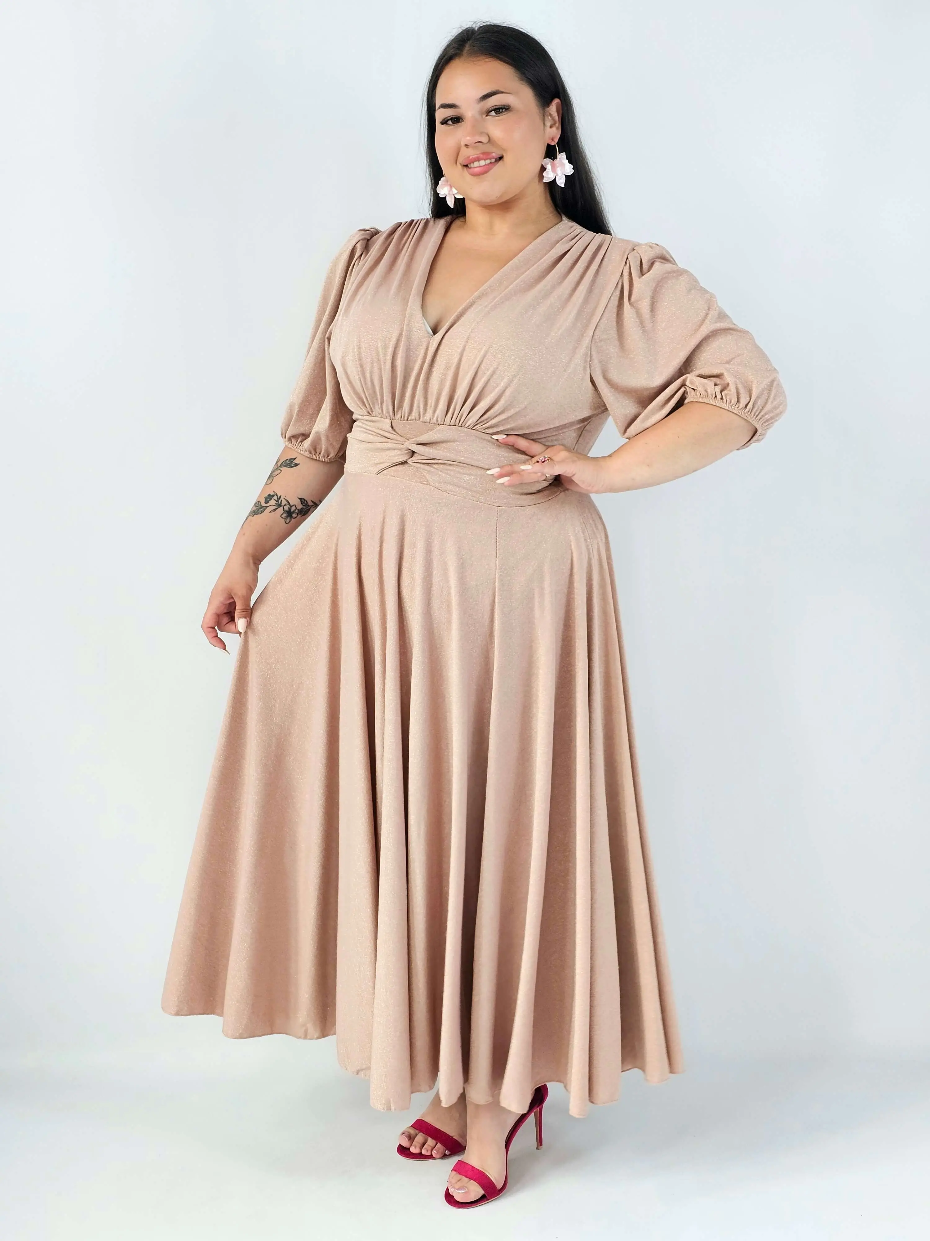 Sukienka plus size maxi z połyskiem XXL – elegancka sukienka wieczorowa - Image 11