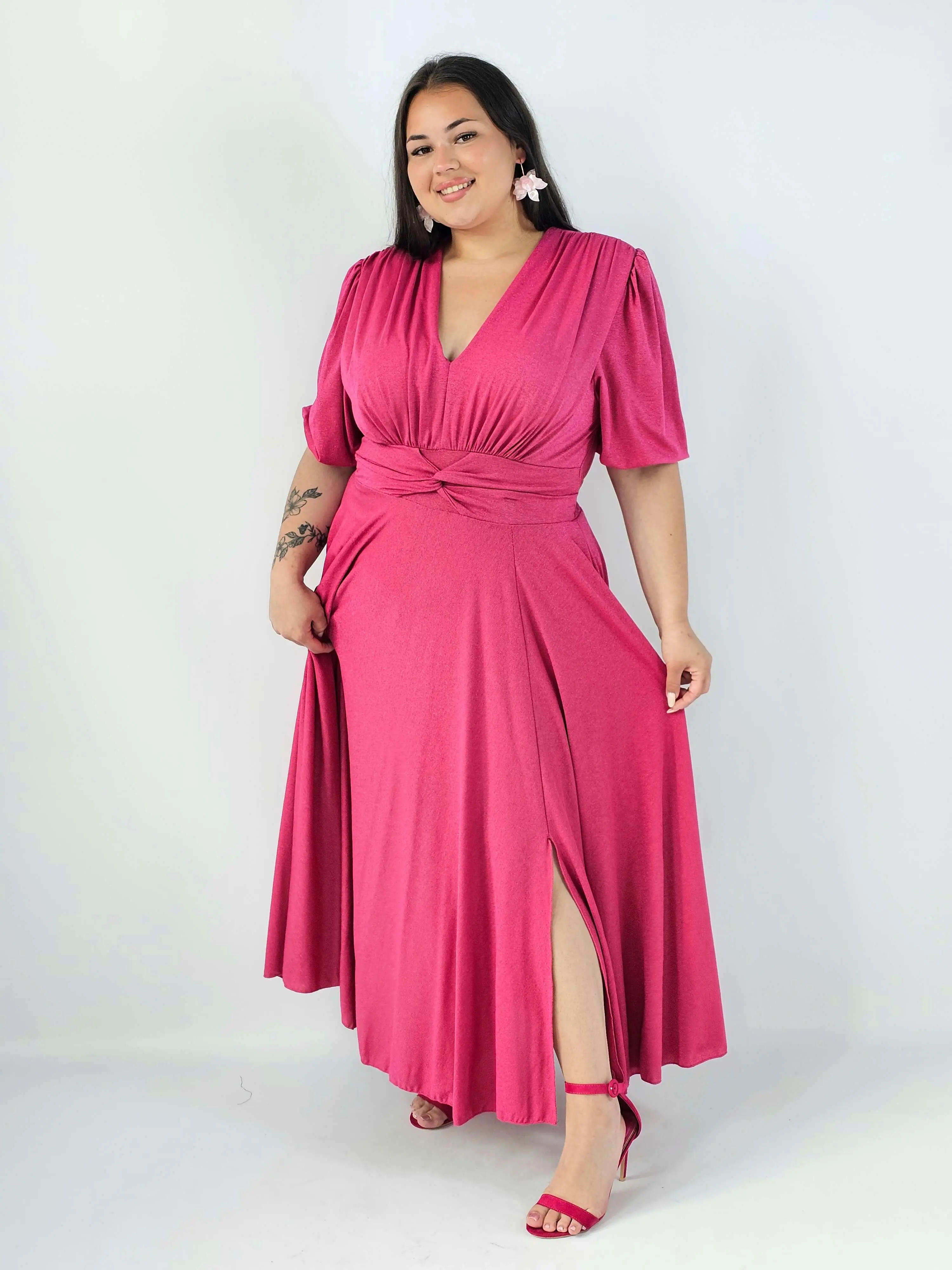 Sukienka plus size maxi z połyskiem XXL – elegancka sukienka wieczorowa - Image 12