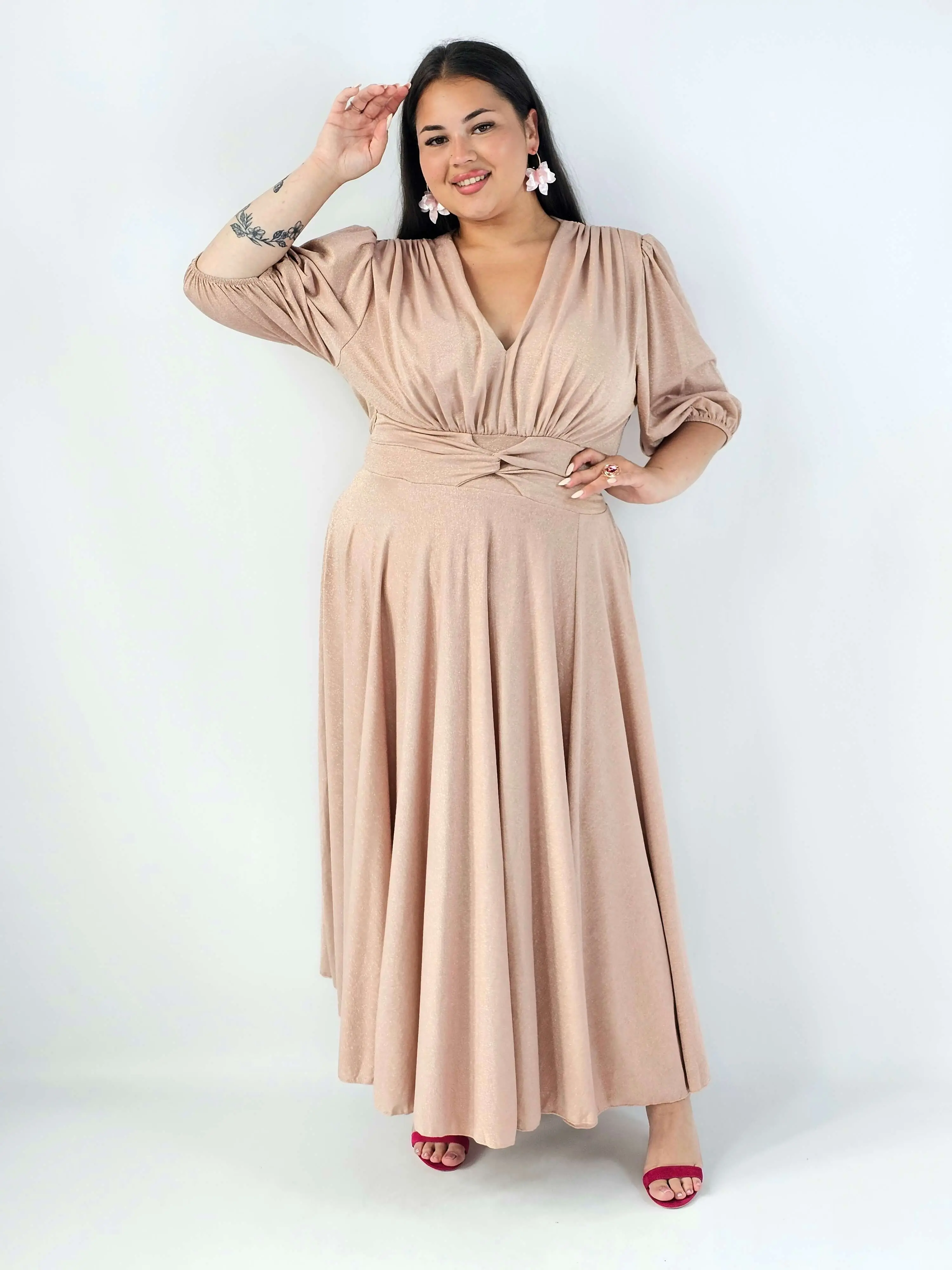 Sukienka plus size maxi z połyskiem XXL – elegancka sukienka wieczorowa - Image 13