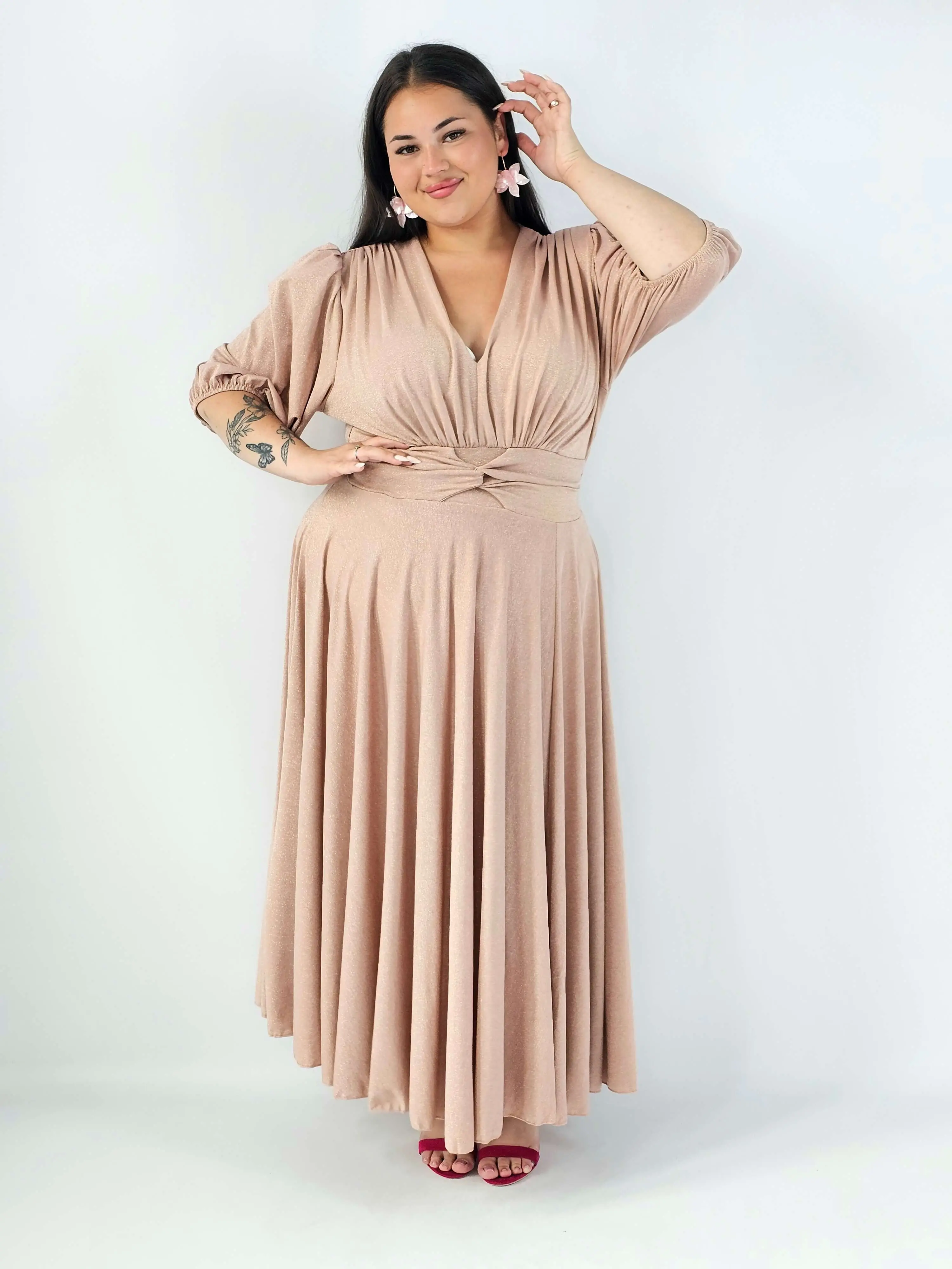 Sukienka plus size maxi z połyskiem XXL – elegancka sukienka wieczorowa - Image 14