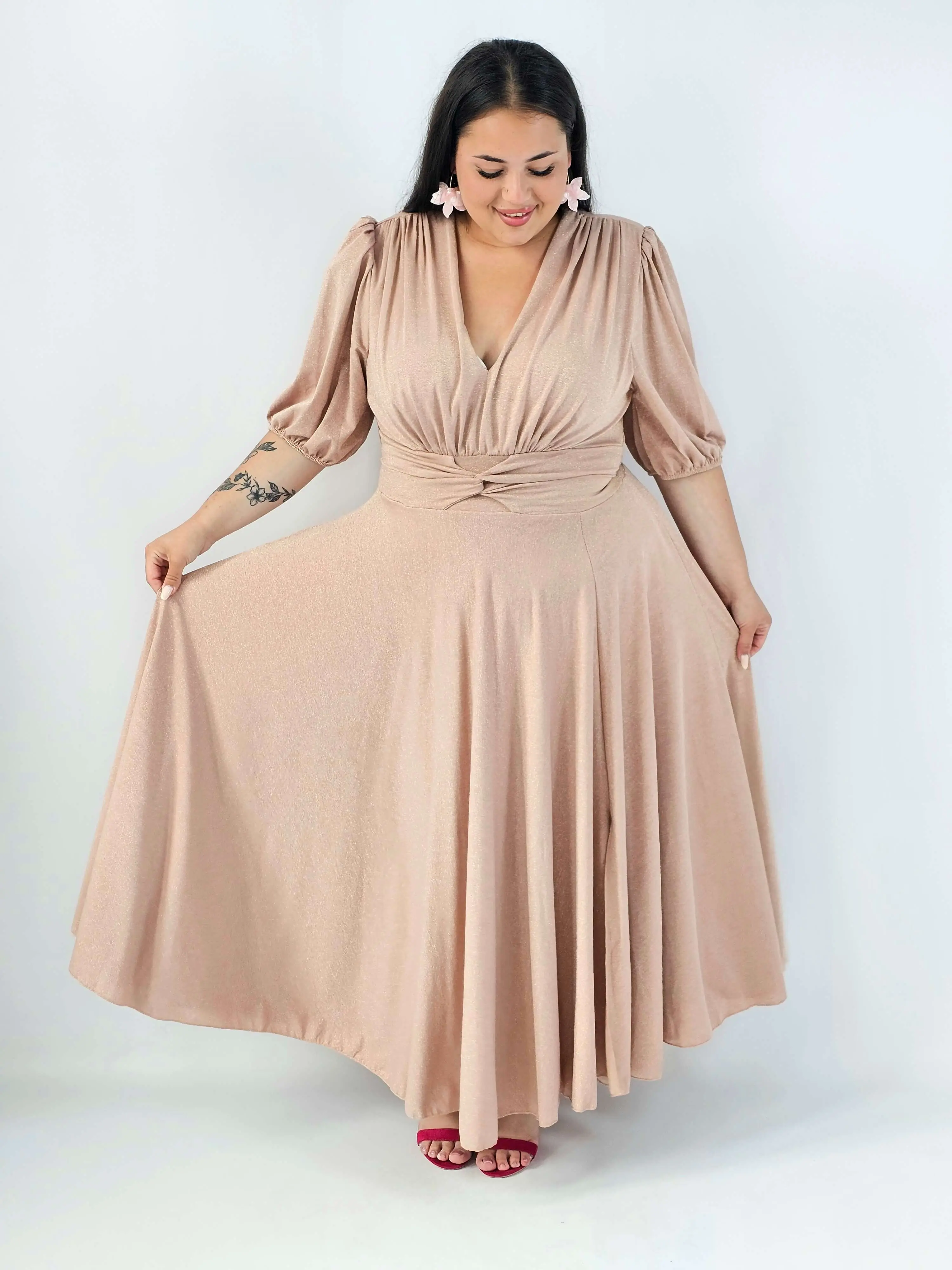 Sukienka plus size maxi z połyskiem XXL – elegancka sukienka wieczorowa - Image 15