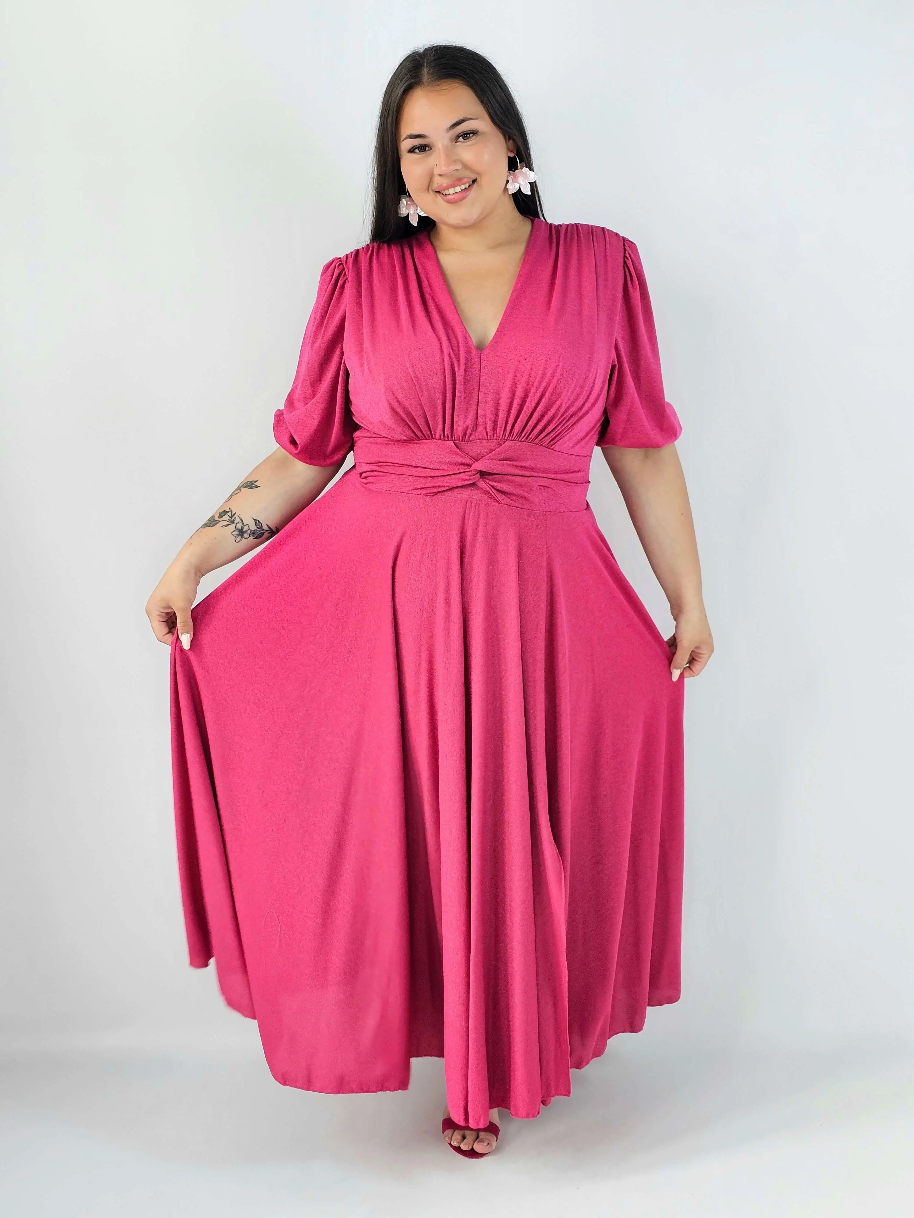 Sukienka plus size maxi z połyskiem XXL – elegancka sukienka wieczorowa - Image 16