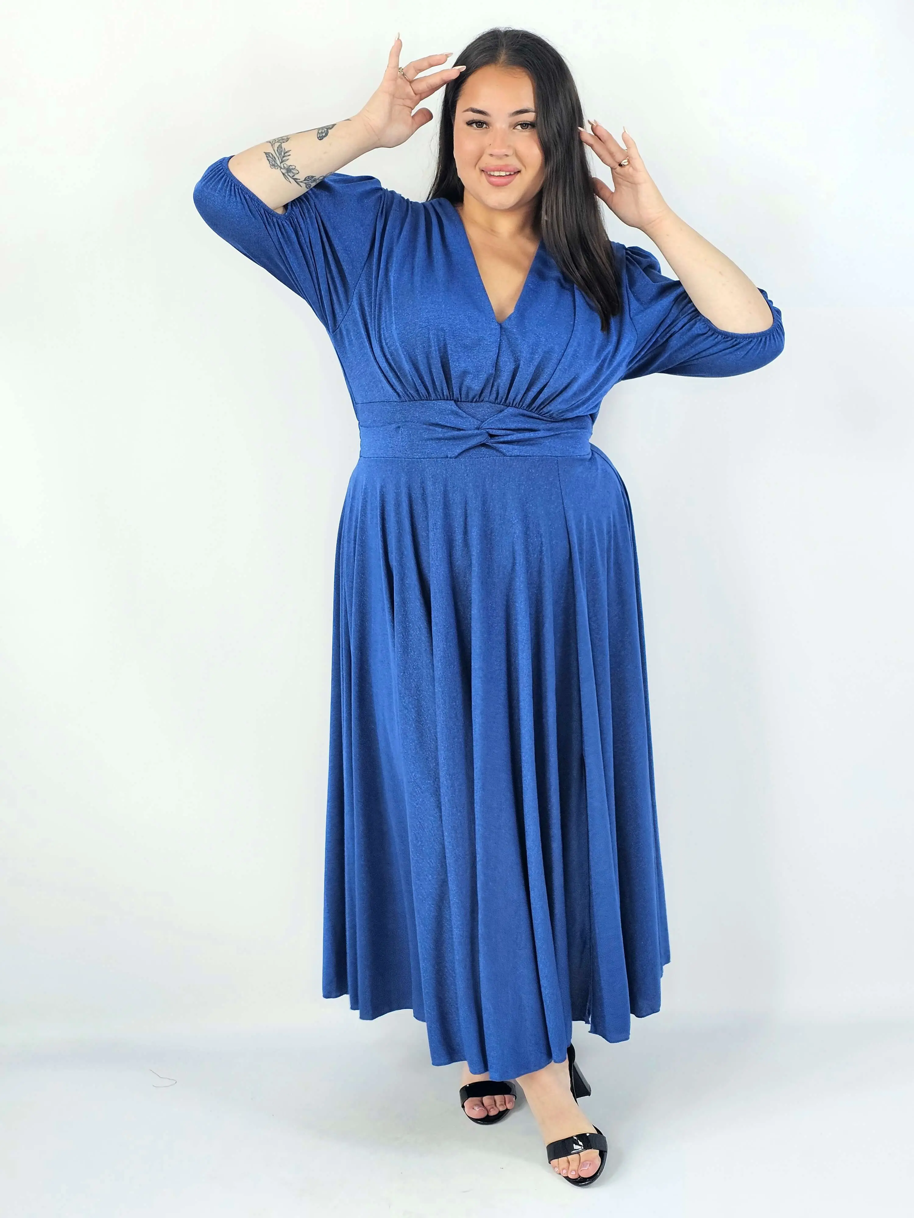 Sukienka plus size maxi z połyskiem XXL – elegancka sukienka wieczorowa - Image 19