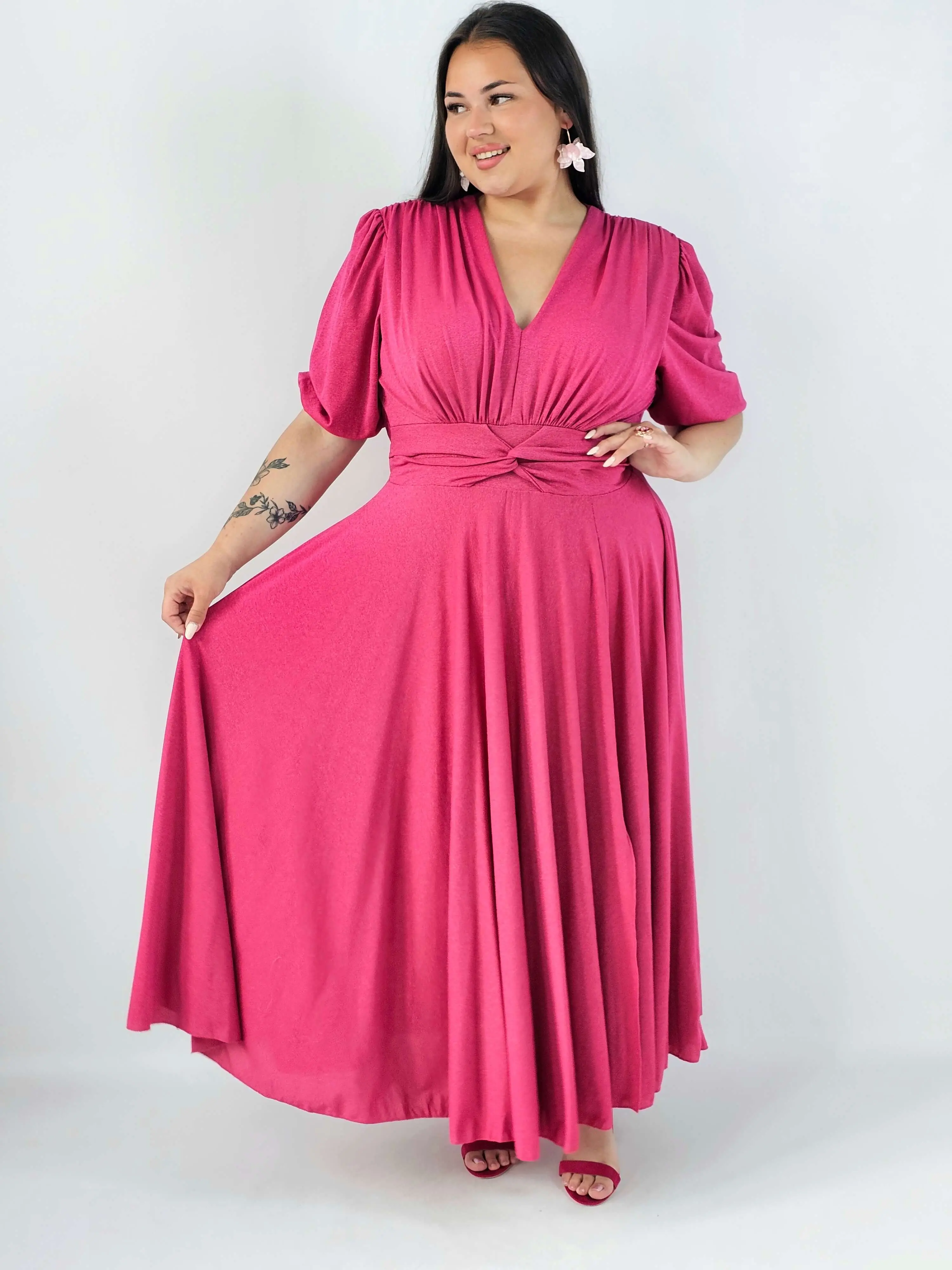 Sukienka plus size maxi z połyskiem XXL – elegancka sukienka wieczorowa - Image 2