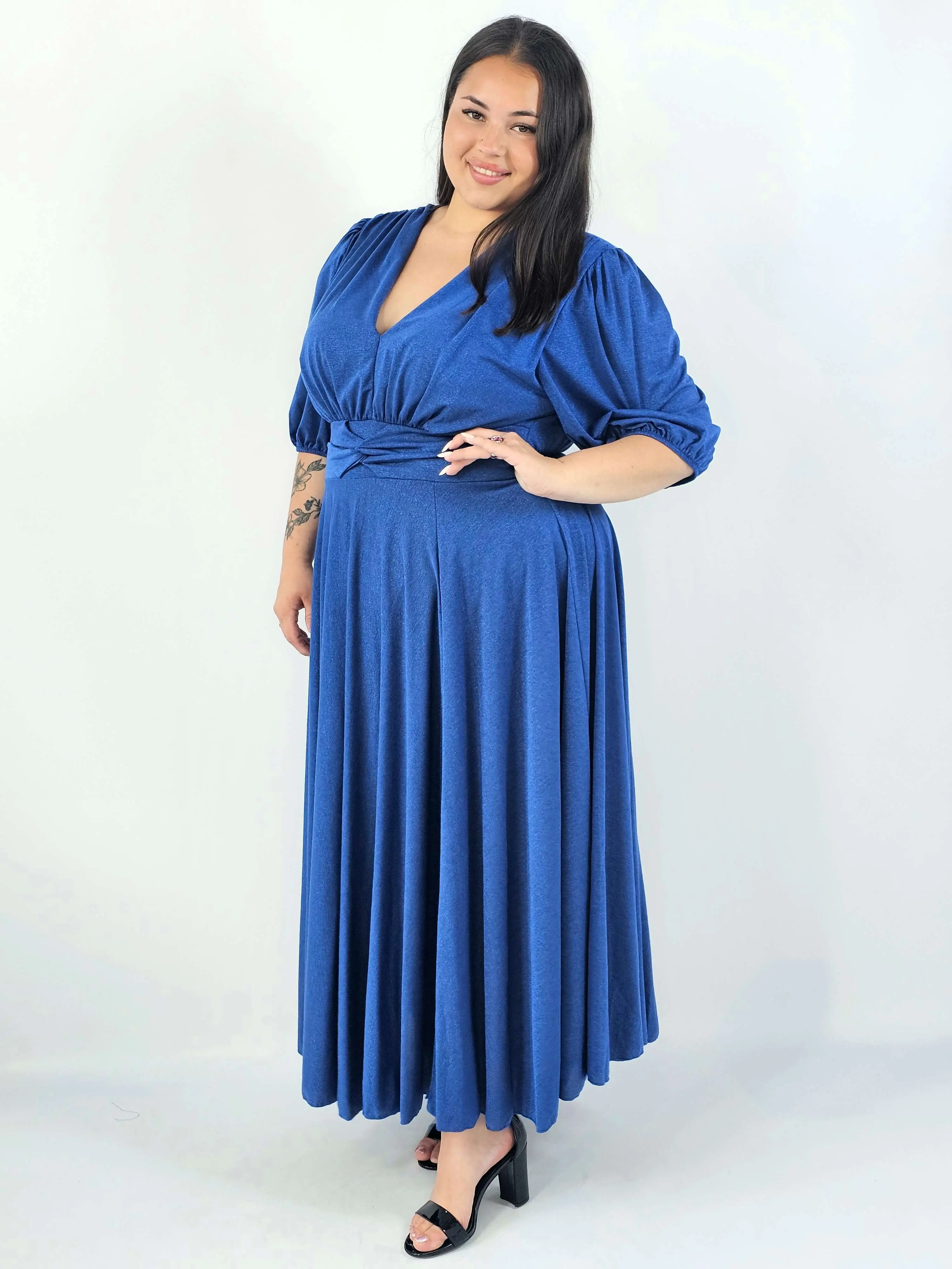 Sukienka plus size maxi z połyskiem XXL – elegancka sukienka wieczorowa - Image 20