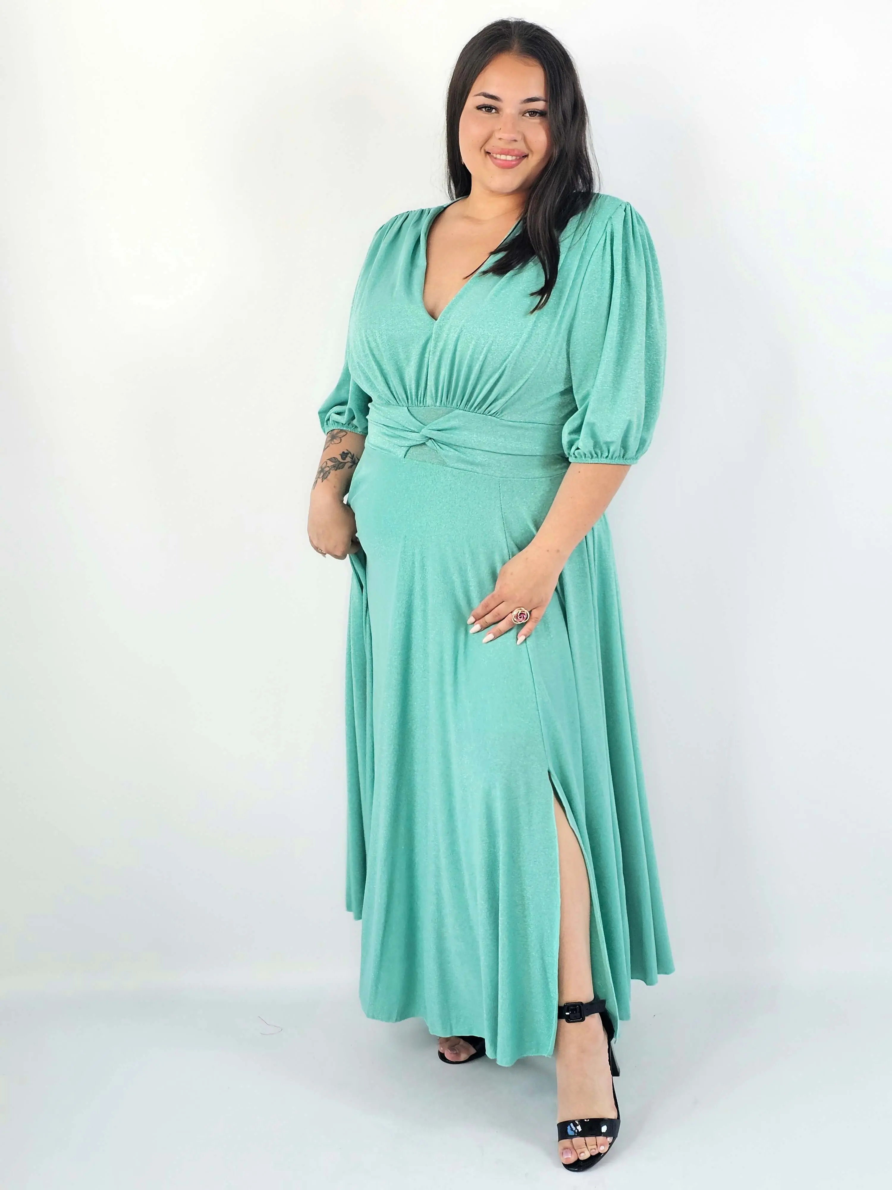 Sukienka plus size maxi z połyskiem XXL – elegancka sukienka wieczorowa - Image 21
