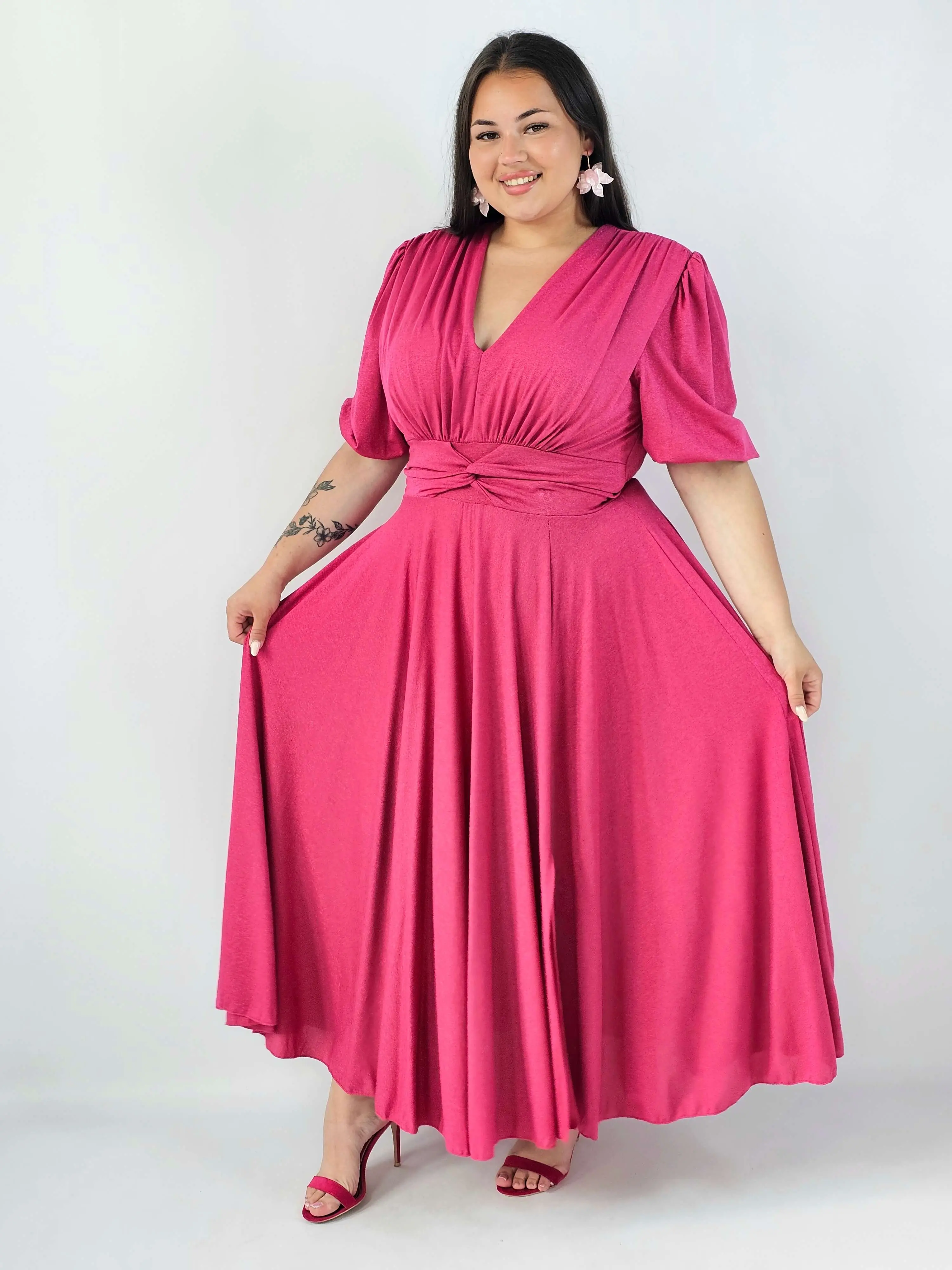 Sukienka plus size maxi z połyskiem XXL – elegancka sukienka wieczorowa - Image 6