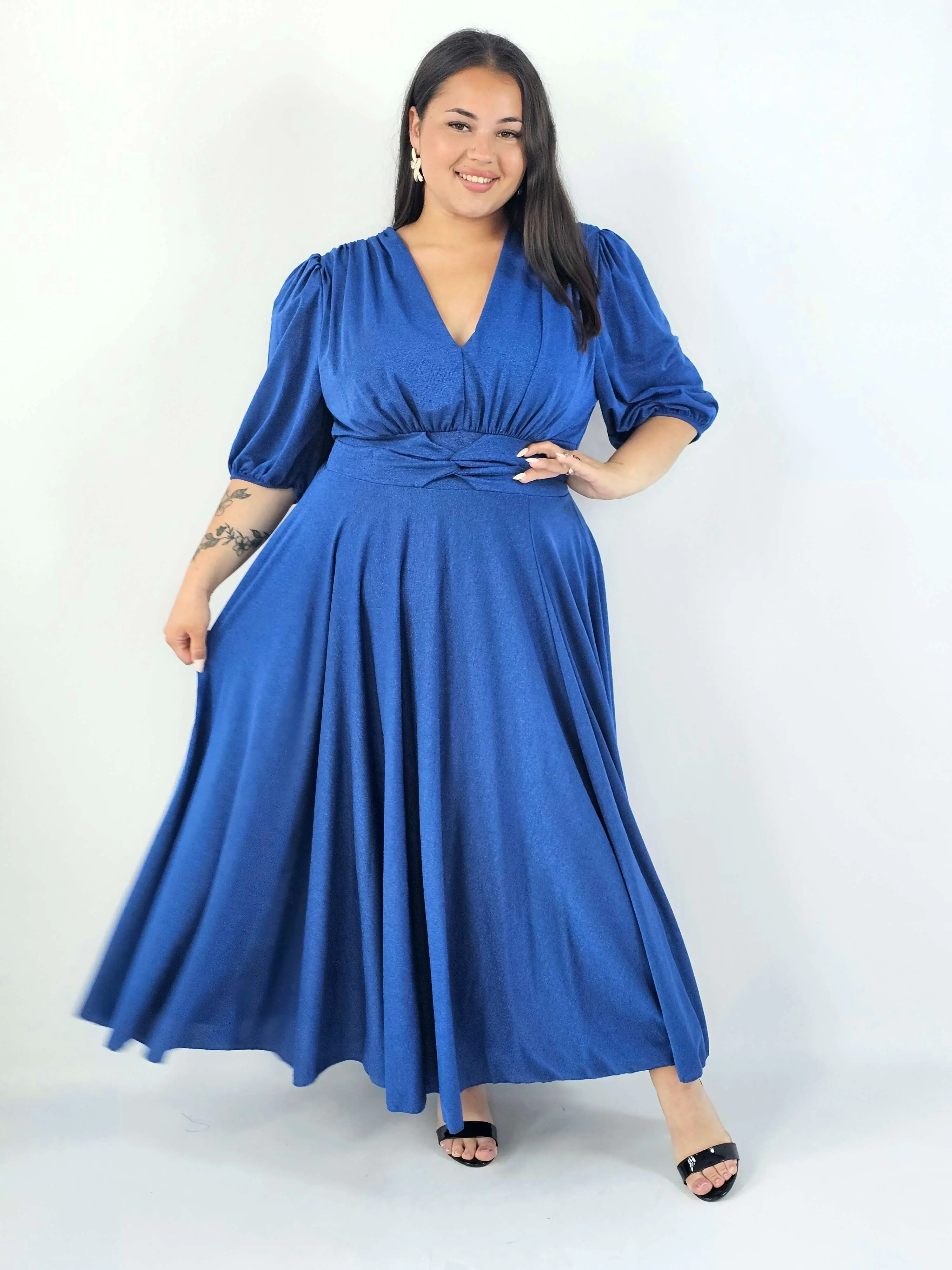 Sukienka plus size maxi z połyskiem XXL – elegancka sukienka wieczorowa - Image 8
