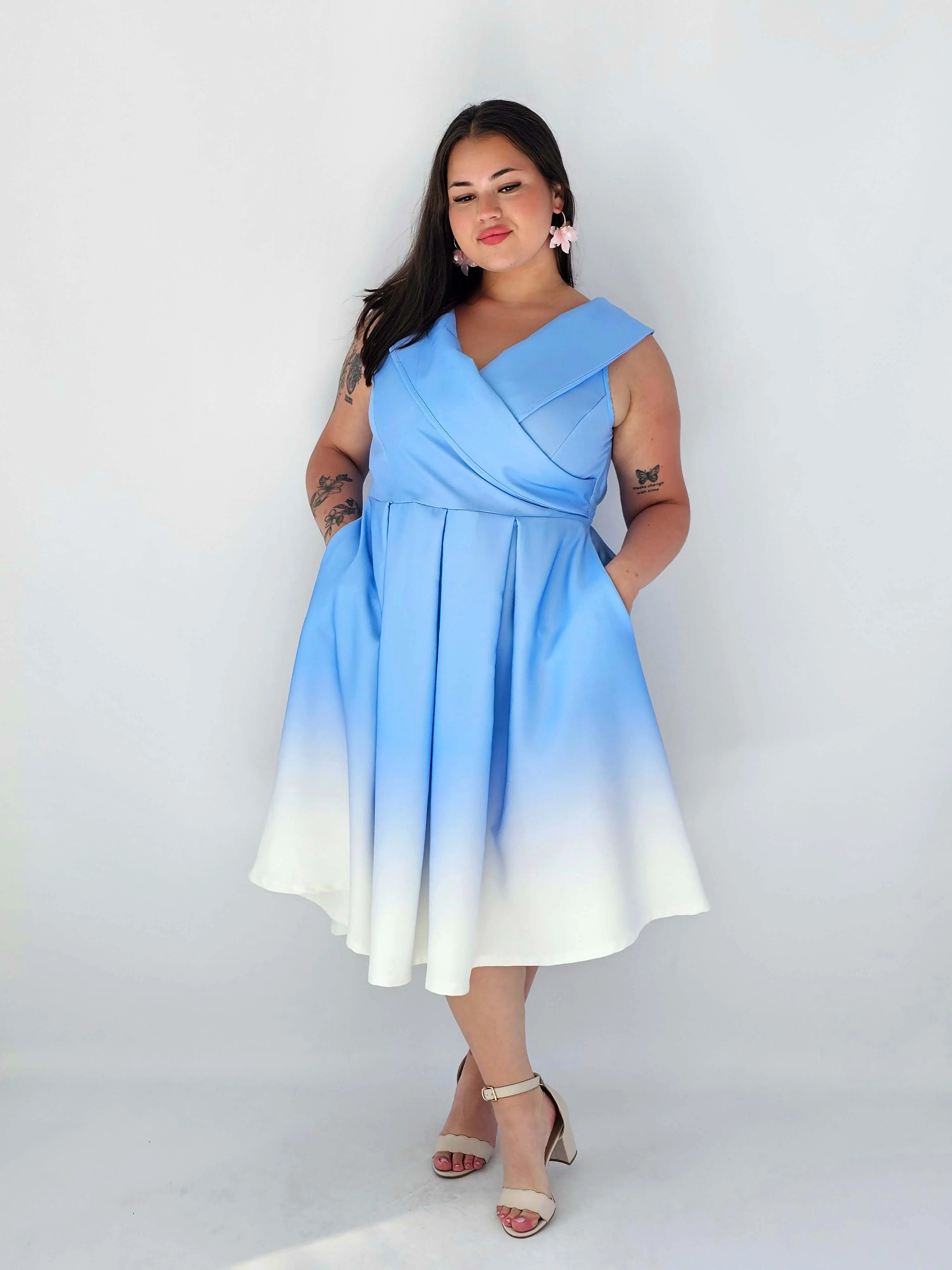 Sukienka Plus Size Ombre Rozkloszowana – Cudowna I Wyjątkowa Kreacja, Która Zachwyca Elegancją