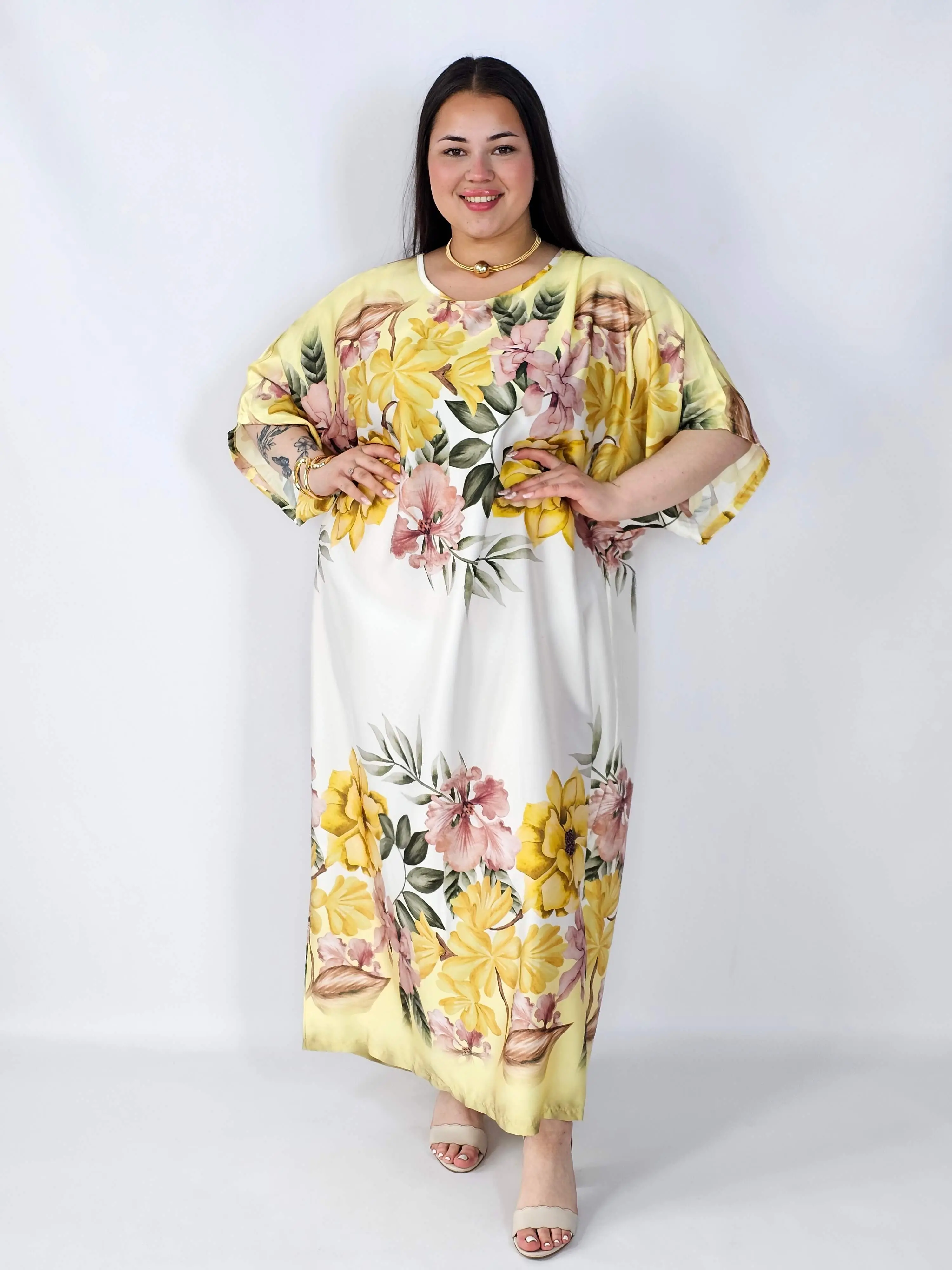 Sukienka plus size satynowa – elegancka sukienka XXL z połyskiem - Image 14