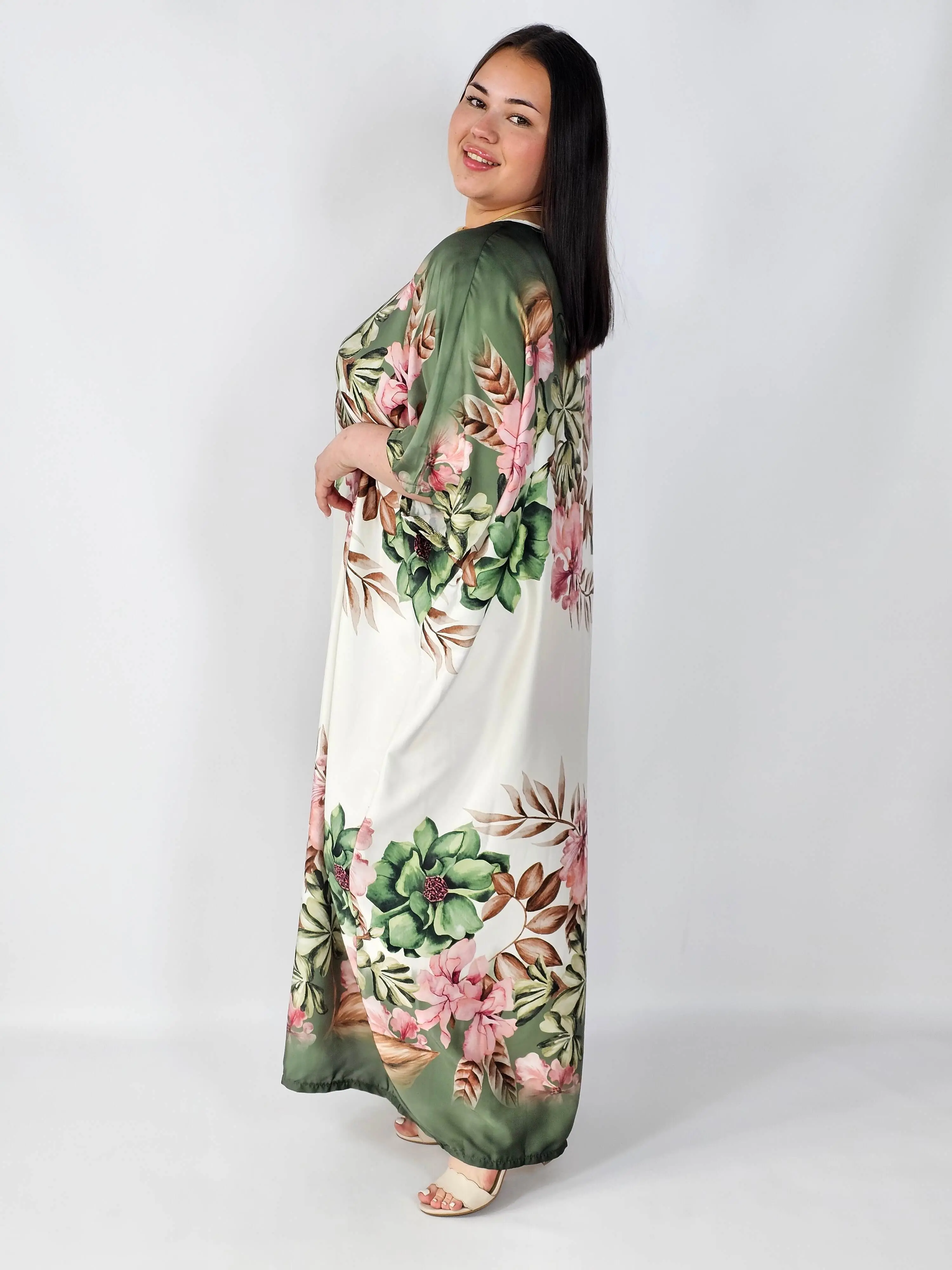 Sukienka plus size satynowa – elegancka sukienka XXL z połyskiem - Image 16