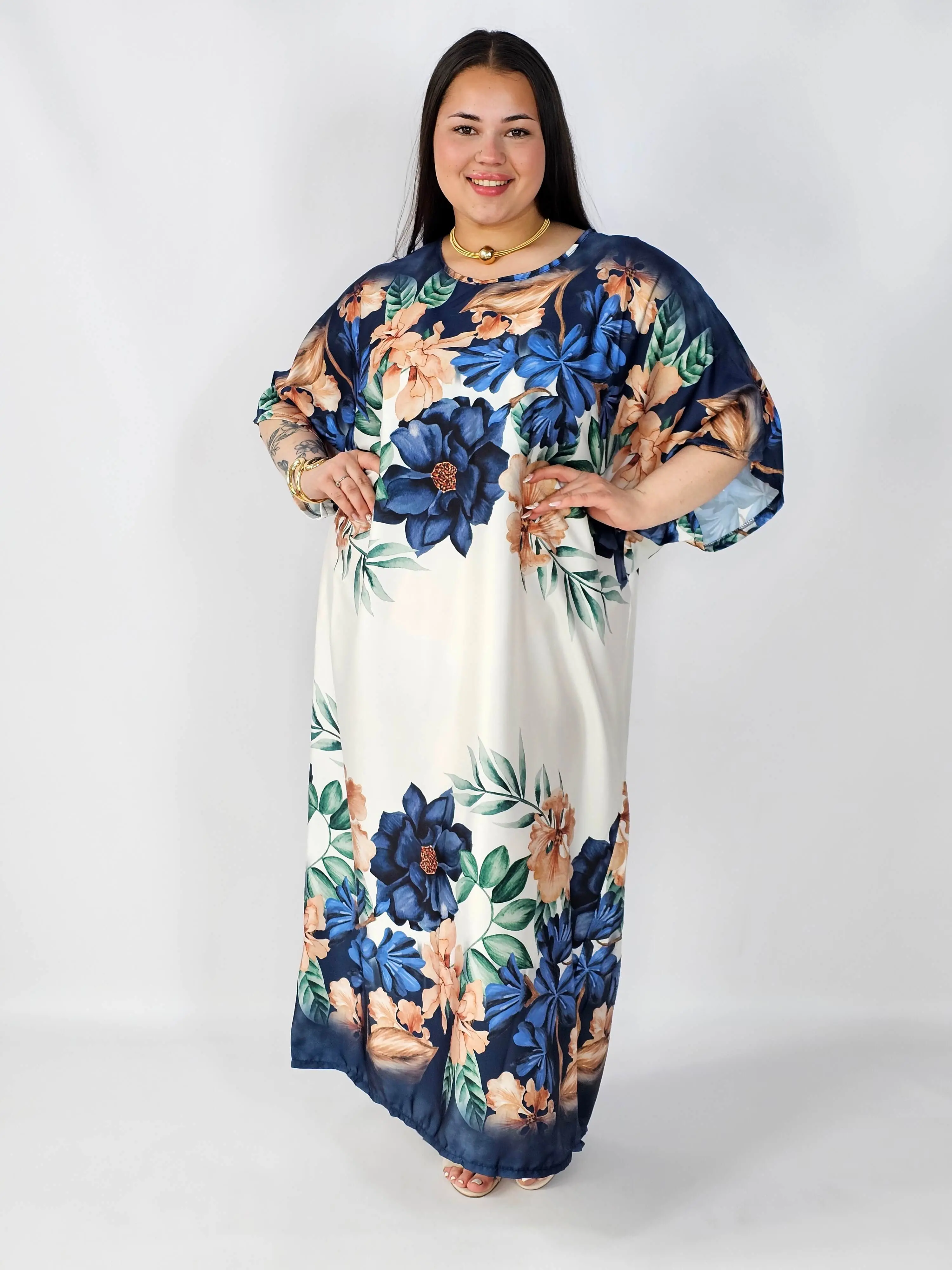 Sukienka plus size satynowa – elegancka sukienka XXL z połyskiem - Image 19