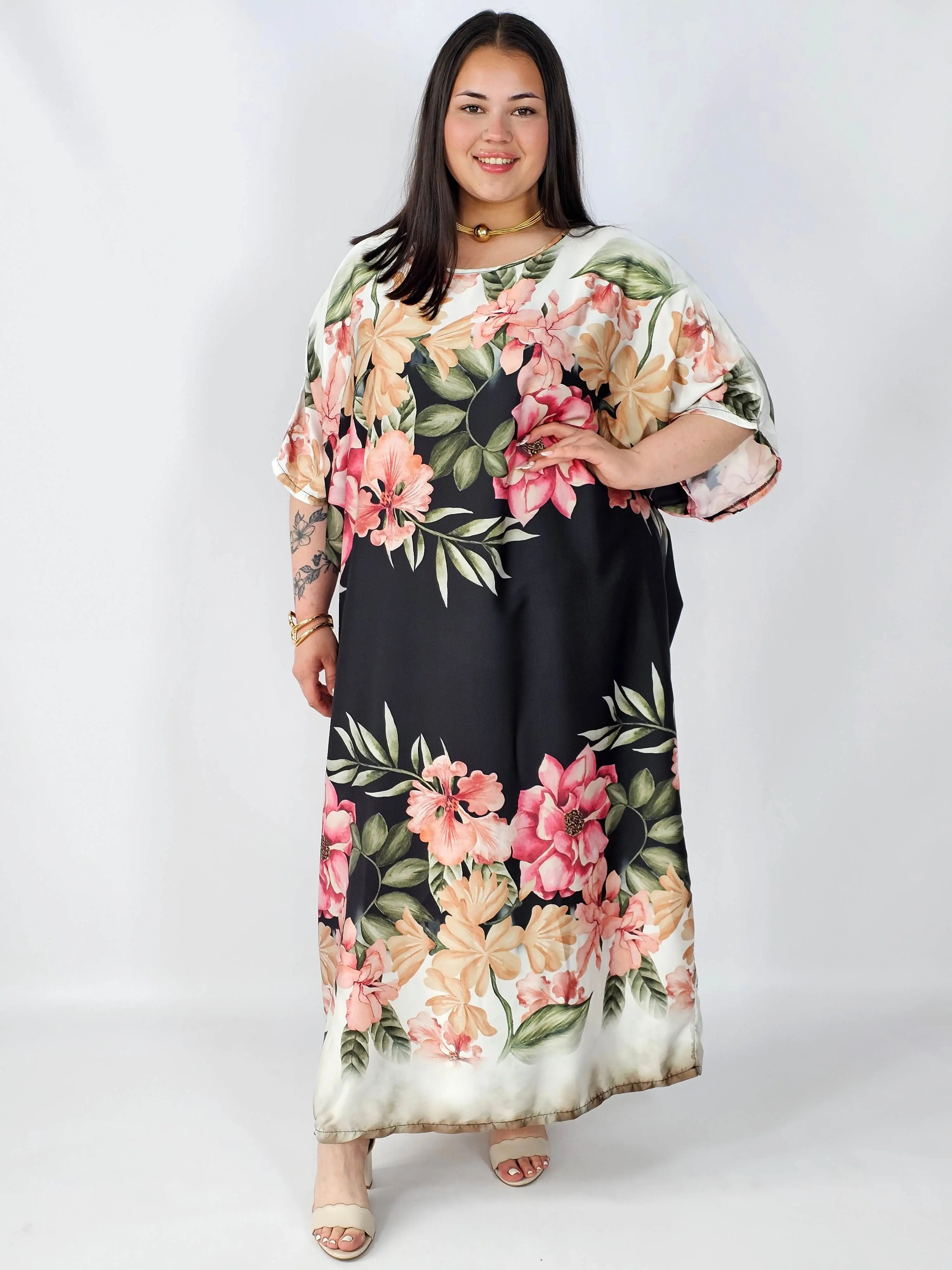 Sukienka plus size satynowa – elegancka sukienka XXL z połyskiem - Image 8