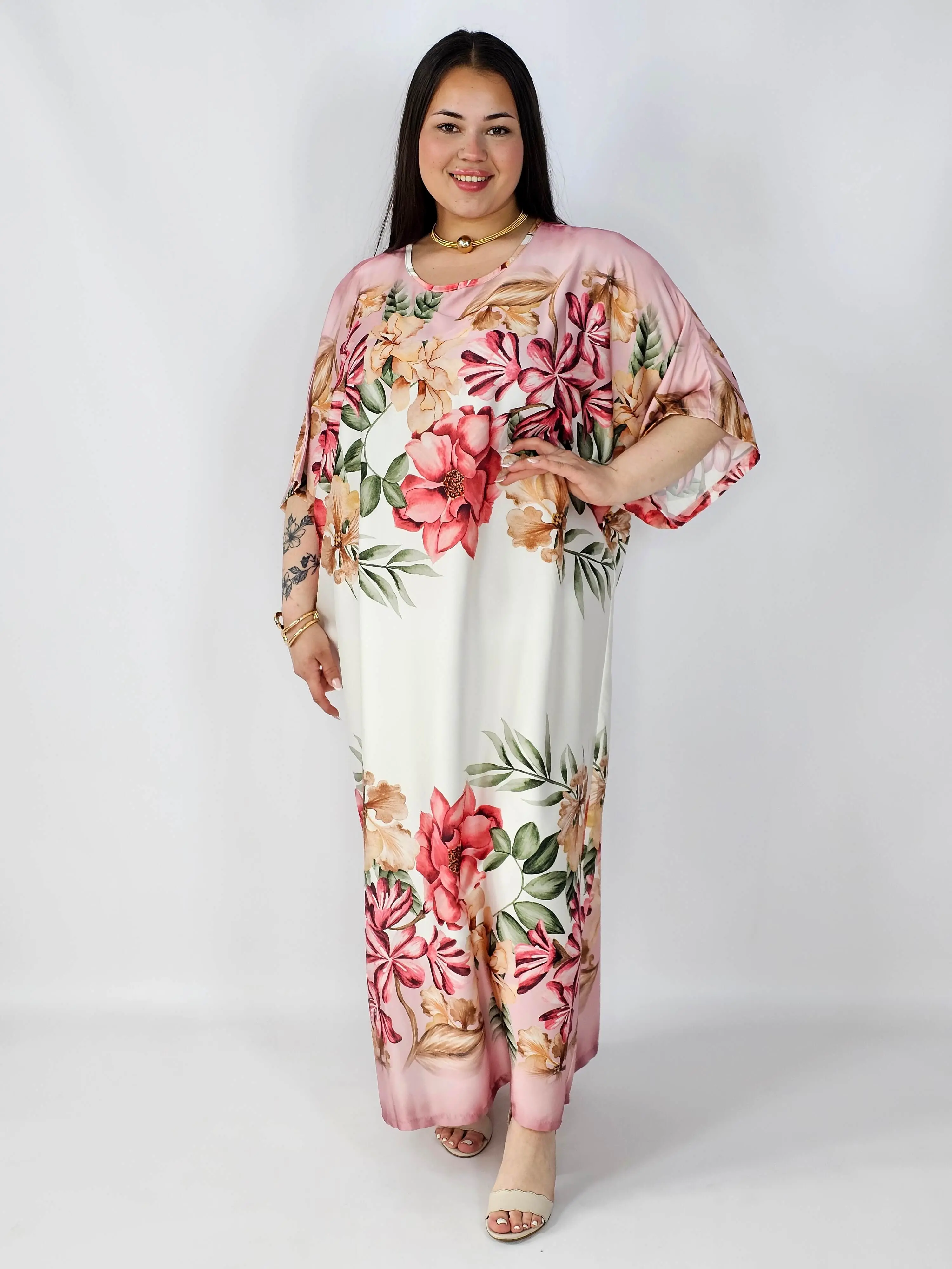 Sukienka plus size satynowa – elegancka sukienka XXL z połyskiem - Image 9