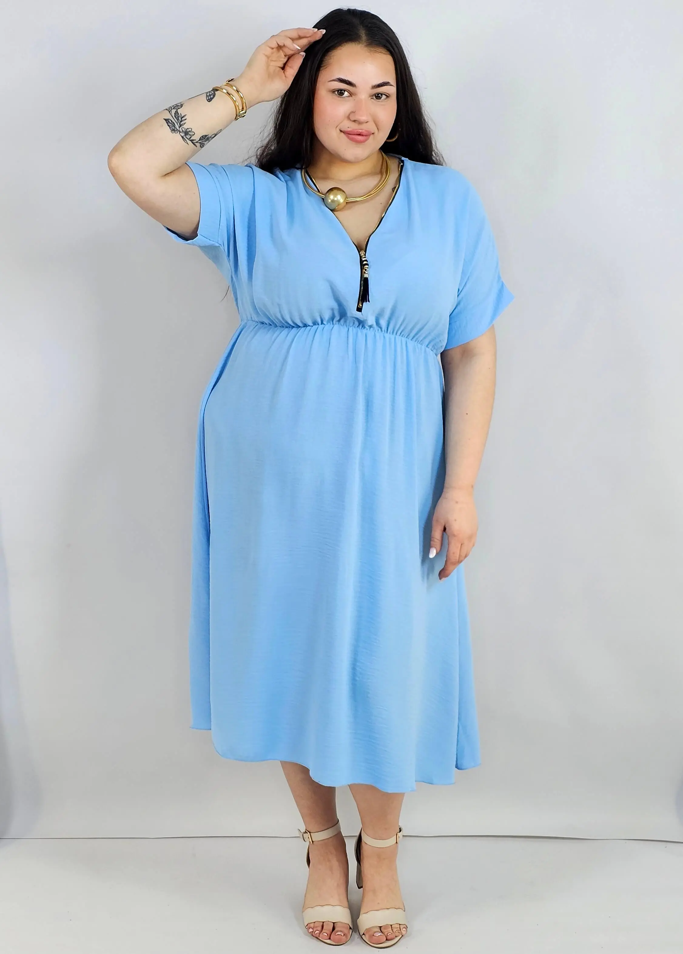 Sukienka plus size z zamkiem – elegancka sukienka damska XXL