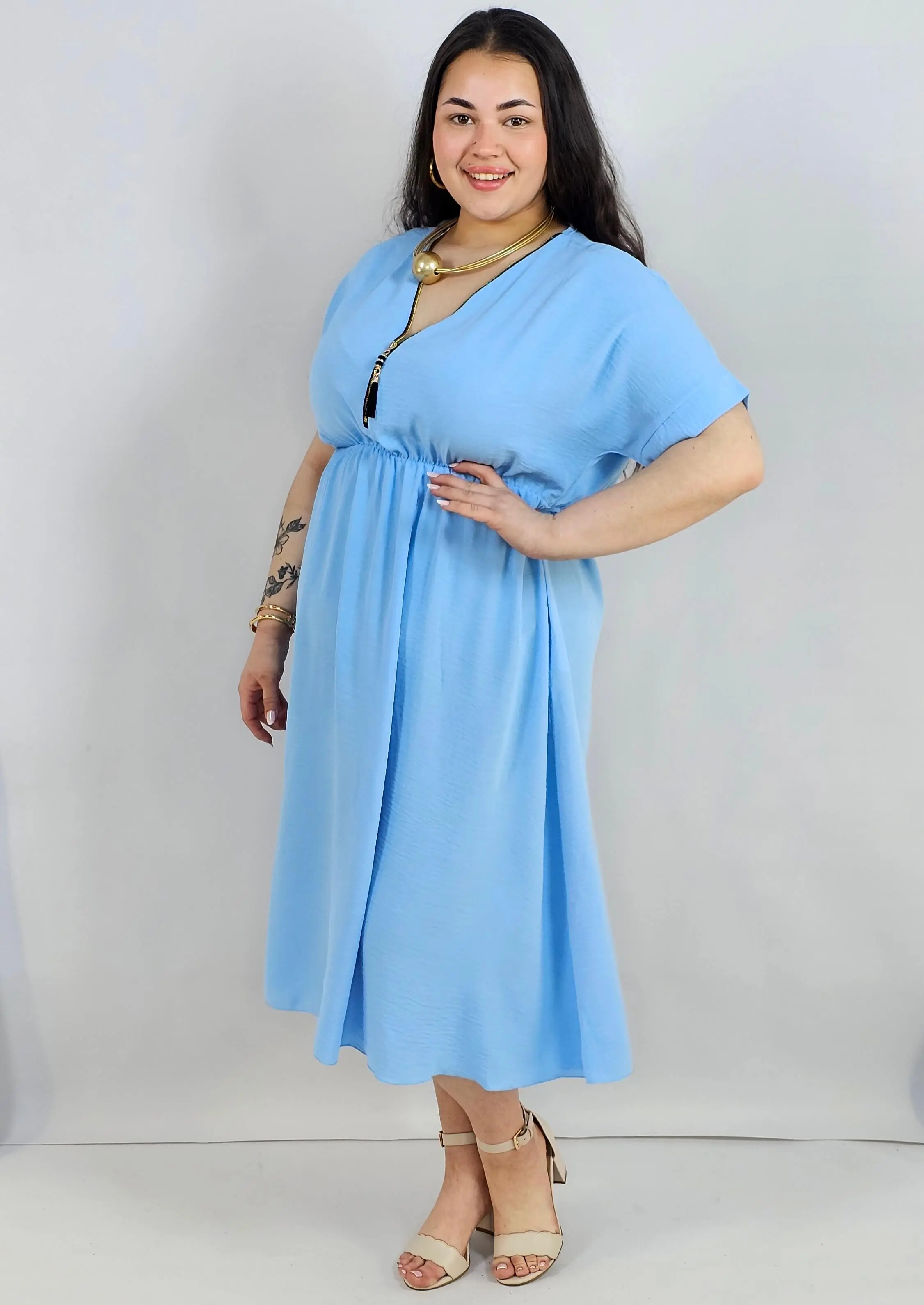 Sukienka plus size z zamkiem – elegancka sukienka damska XXL - Image 3