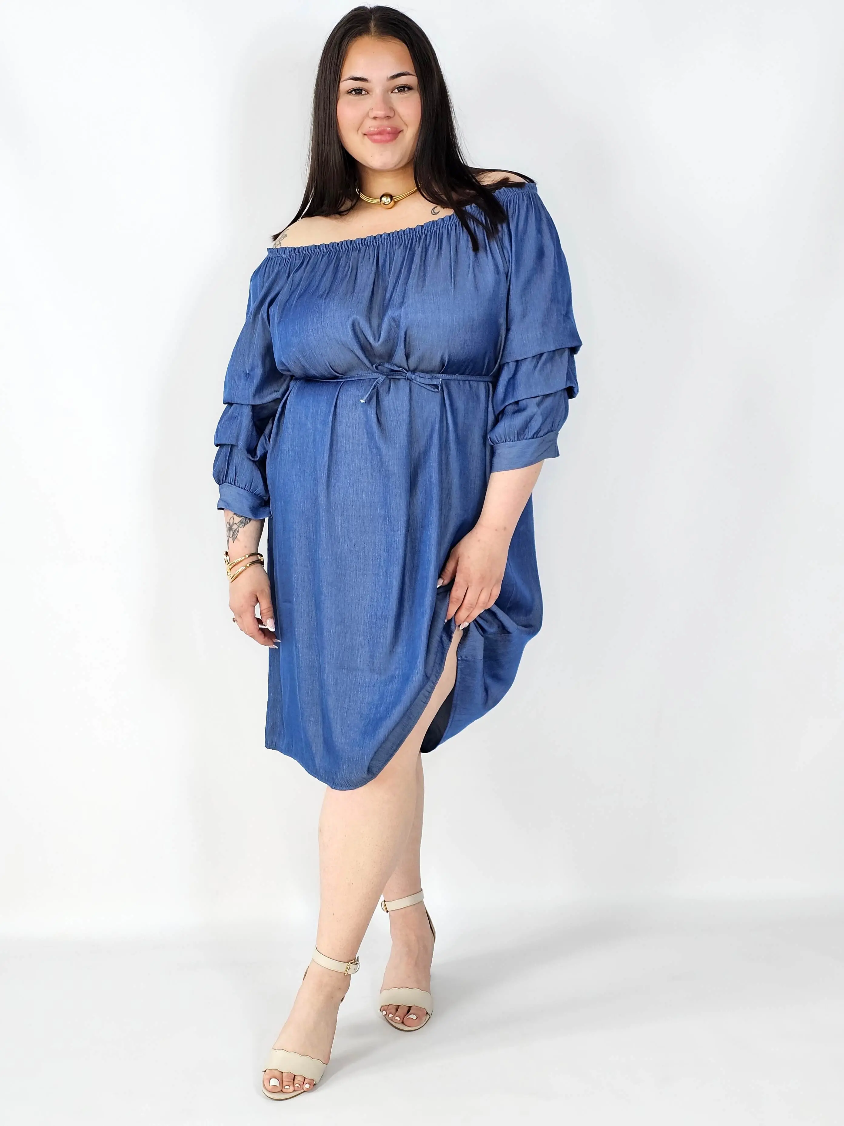 Sukienka Plus Size Hiszpanka Z Odkrytymi Ramionami – Styl I Wygoda Na Co Dzień - Image 8